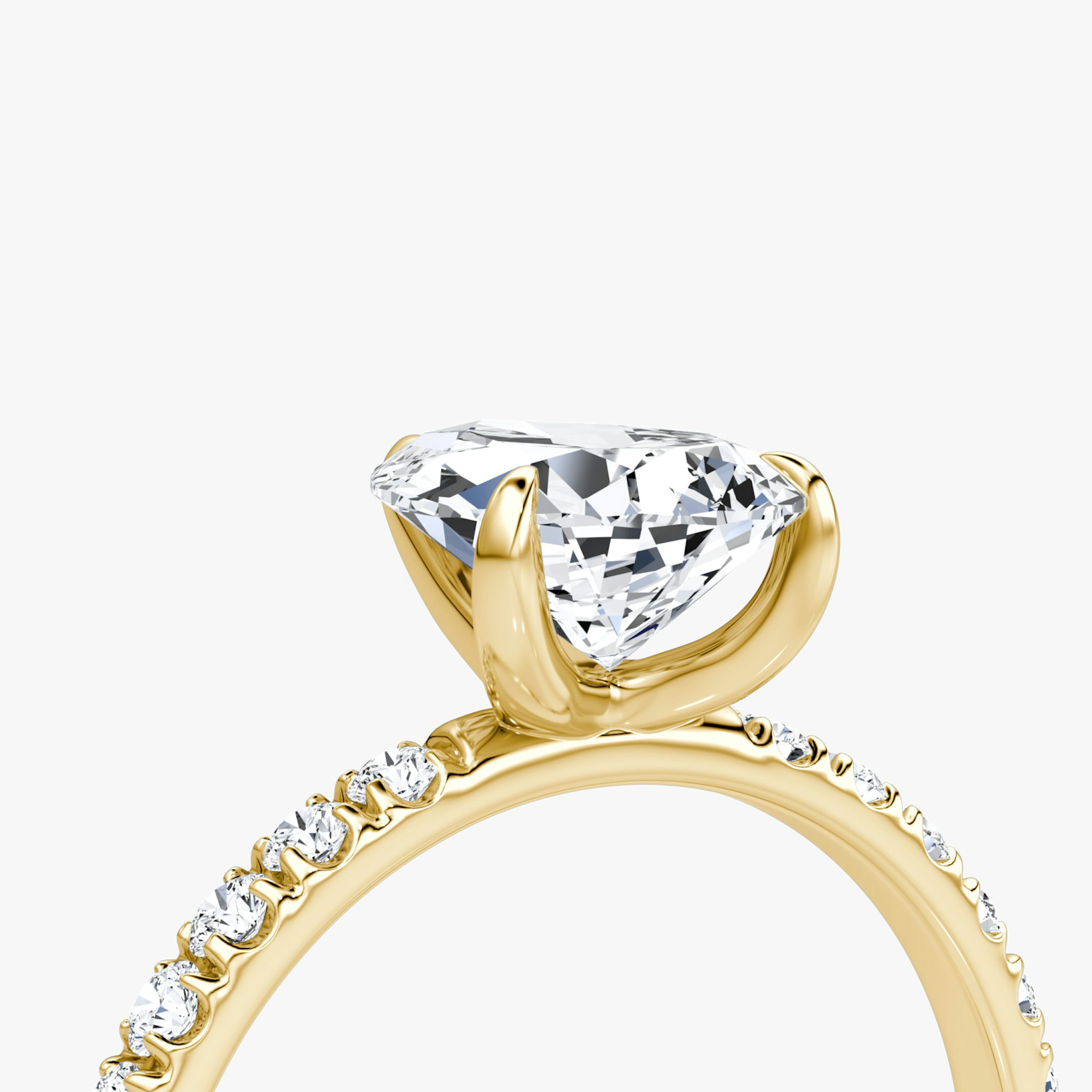 The Classic | Pear | 18k | Yellow Gold | bandAccent: Pavé | bandWidth: large | diamondOrientation: vertical | caratWeight: other