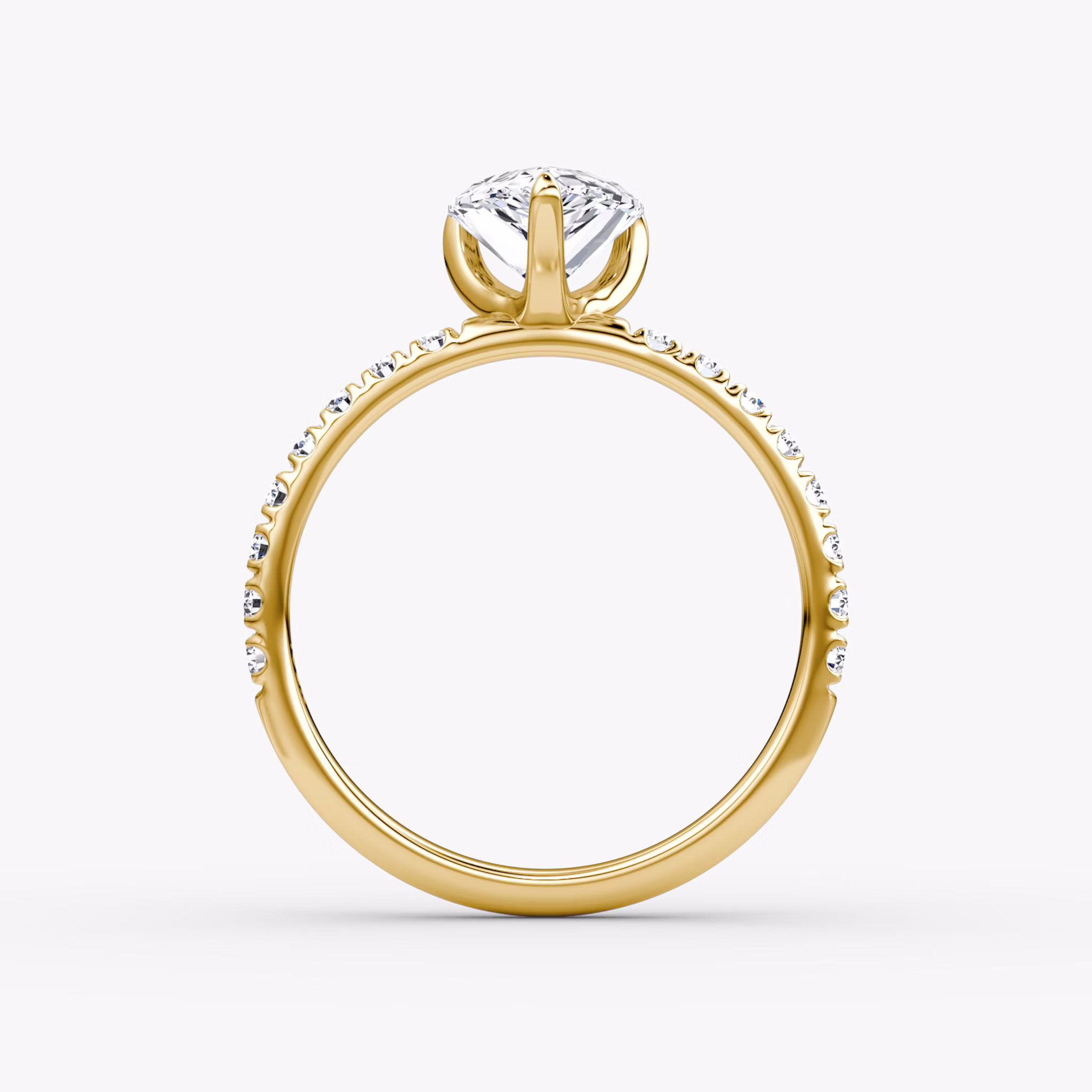 The Classic | Pear | 18k | Yellow Gold | bandAccent: Pavé | bandWidth: large | diamondOrientation: vertical | caratWeight: other