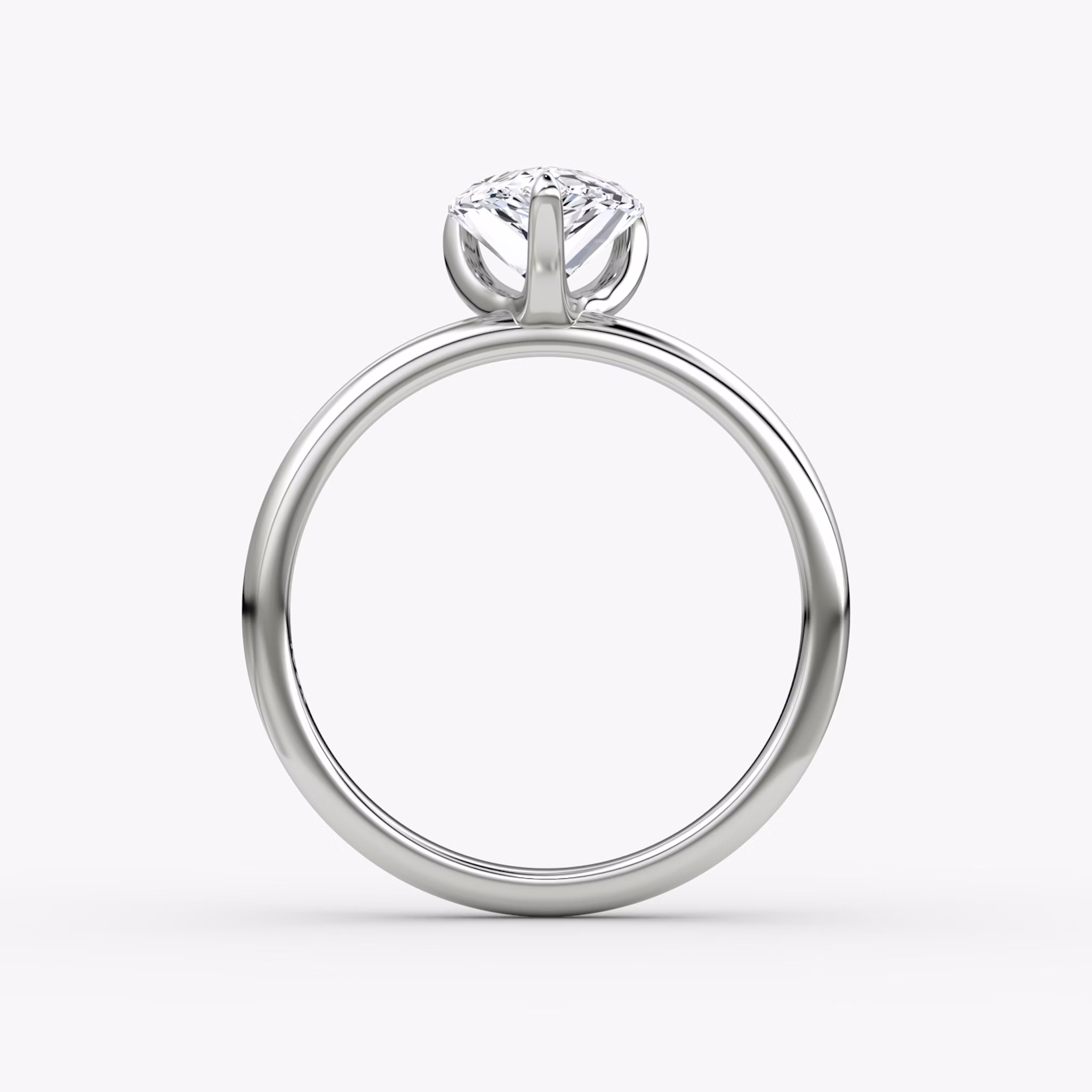 The Classic | Pear | 18k | White Gold | bandAccent: Plain | bandWidth: large | diamondOrientation: vertical | caratWeight: other