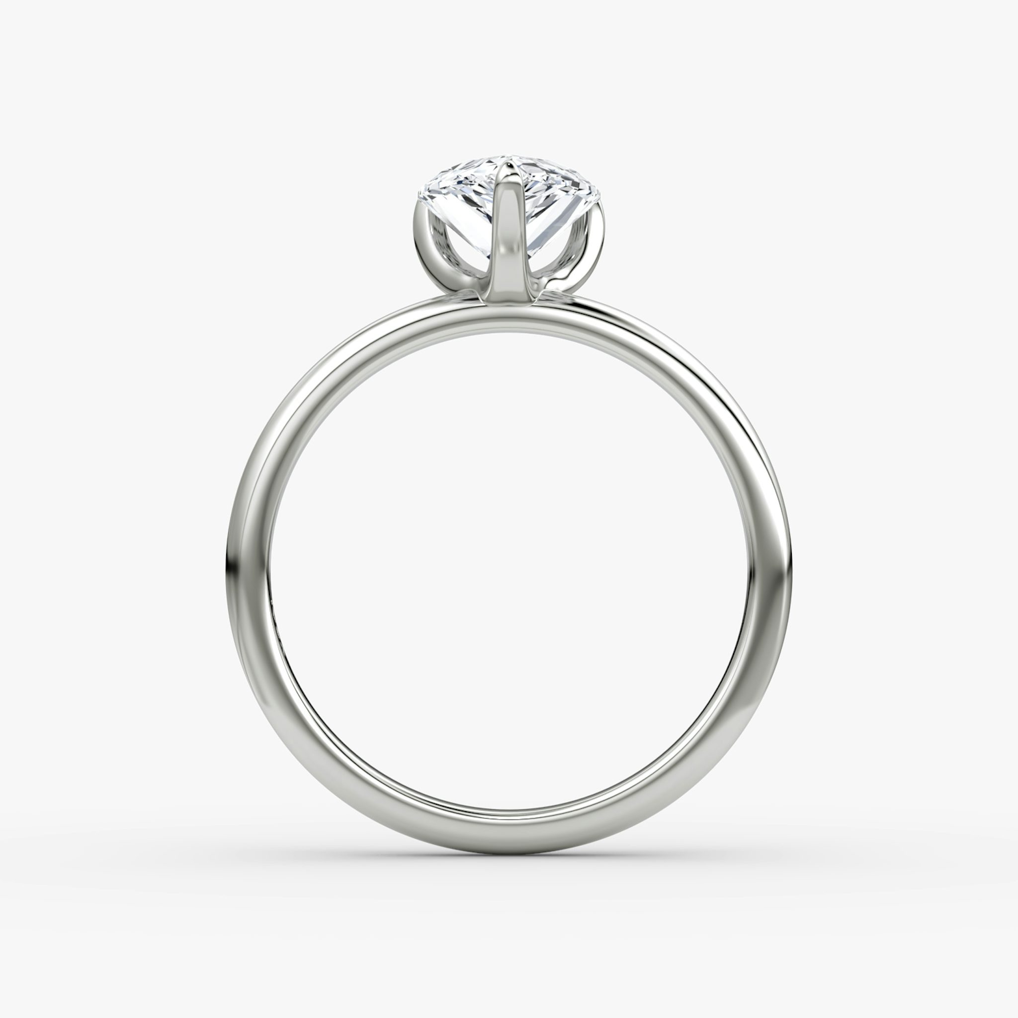 The Classic | Pear | 18k | White Gold | bandAccent: Plain | bandWidth: large | diamondOrientation: vertical | caratWeight: other