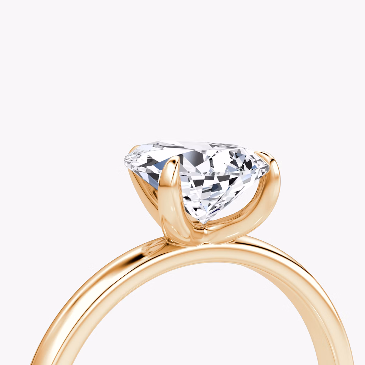 The Classic | Pear | 14k | Rose Gold | bandAccent: Plain | bandWidth: large | diamondOrientation: vertical | caratWeight: other