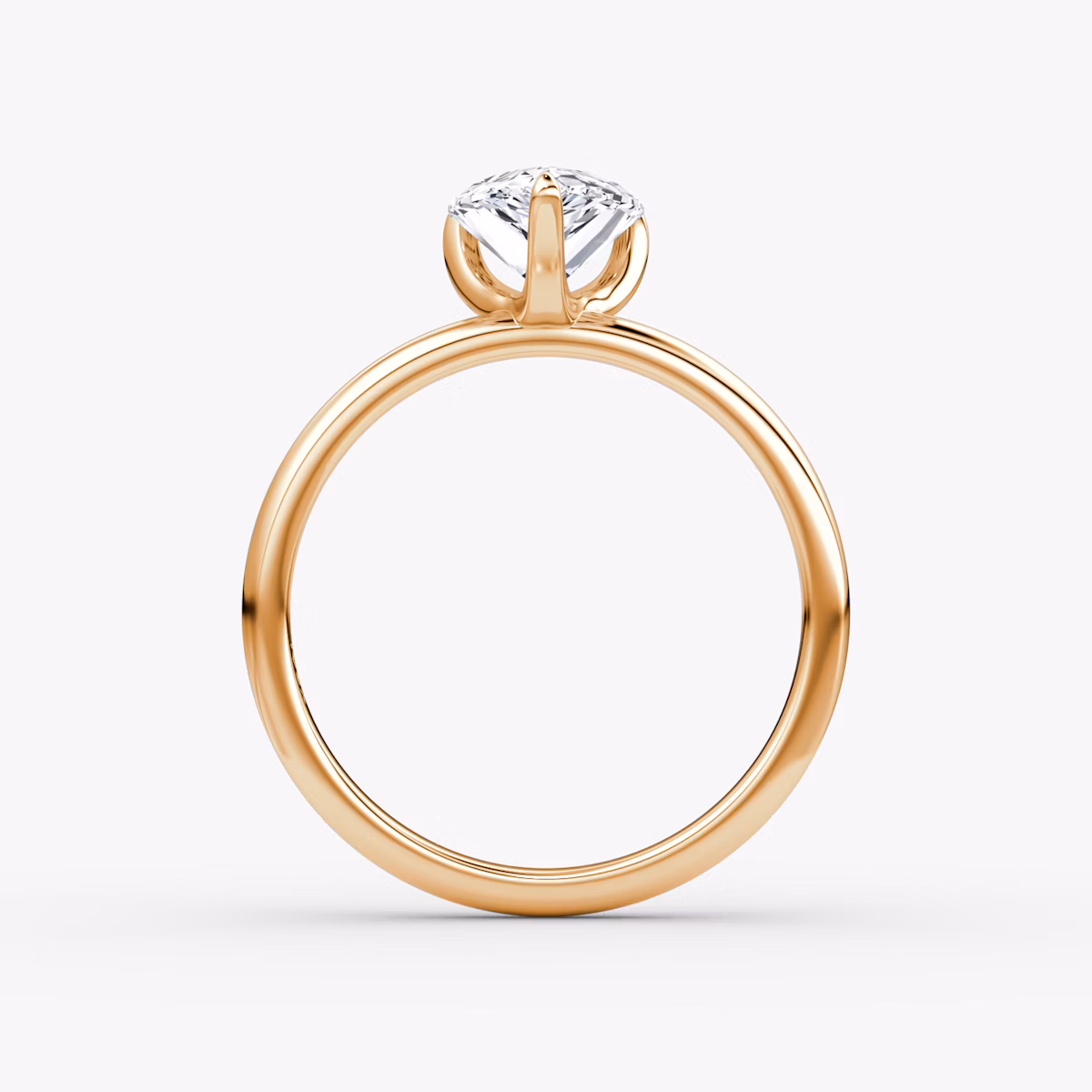 The Classic | Pear | 14k | Rose Gold | bandAccent: Plain | bandWidth: large | diamondOrientation: vertical | caratWeight: other