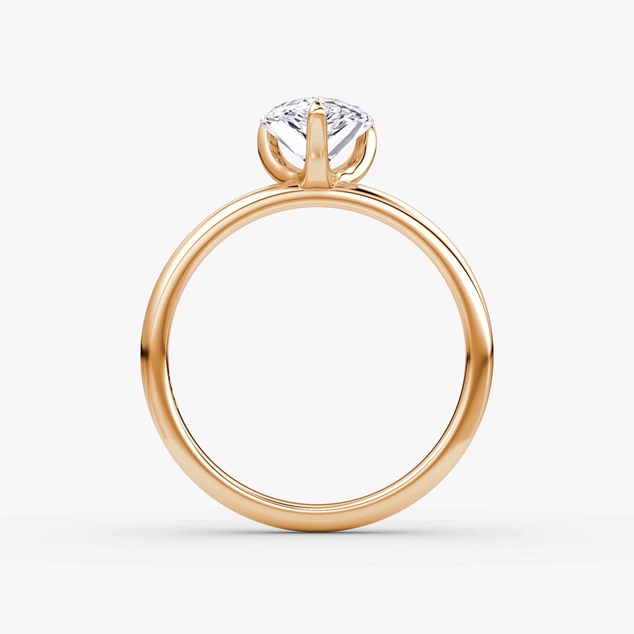 The Classic | Pear | 14k | Rose Gold | bandAccent: Plain | bandWidth: large | diamondOrientation: vertical | caratWeight: other