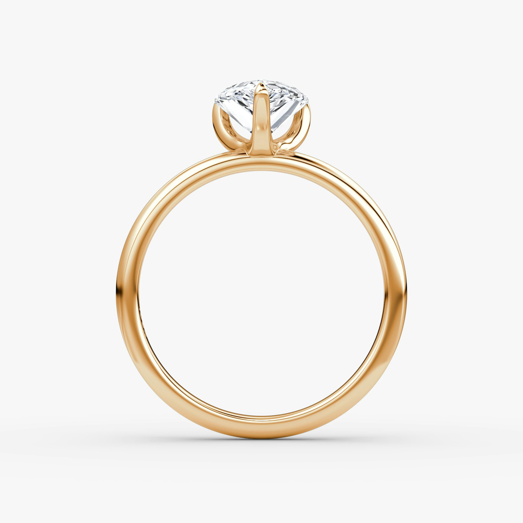The Classic | Pear | 14k | Rose Gold | bandAccent: Plain | bandWidth: large | diamondOrientation: vertical | caratWeight: other