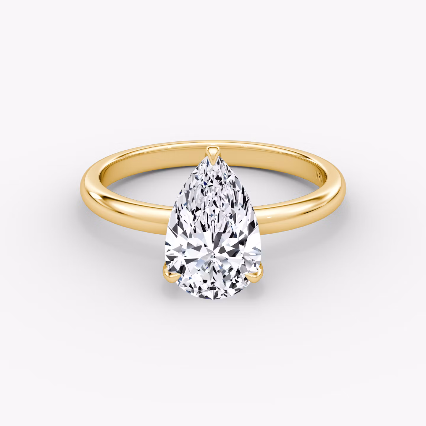 The Classic | Pear | 18k | Yellow Gold | bandAccent: Plain | bandWidth: large | diamondOrientation: vertical | caratWeight: other