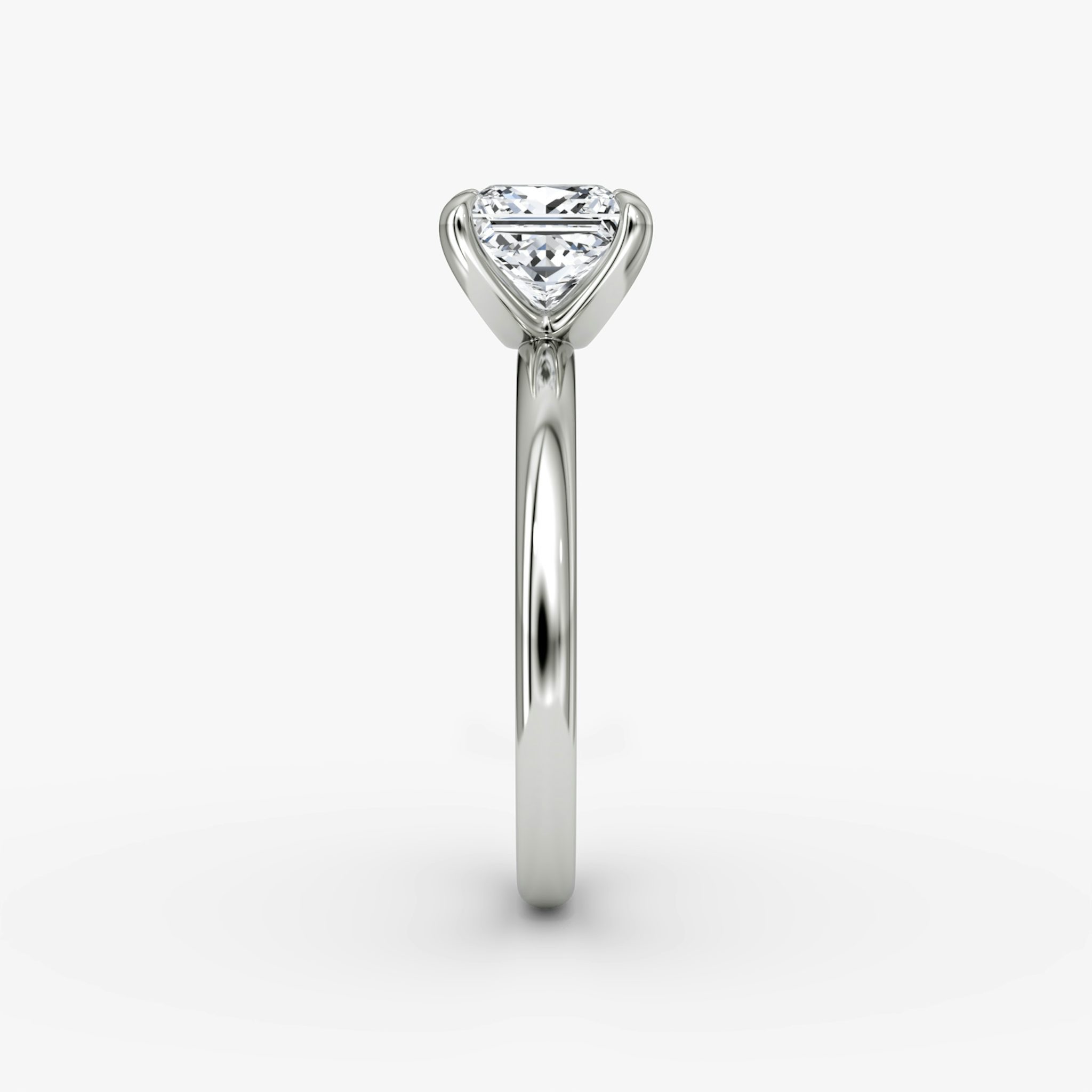 The Classic | Princess | Platinum | bandAccent: Plain | bandWidth: large | diamondOrientation: vertical | caratWeight: other