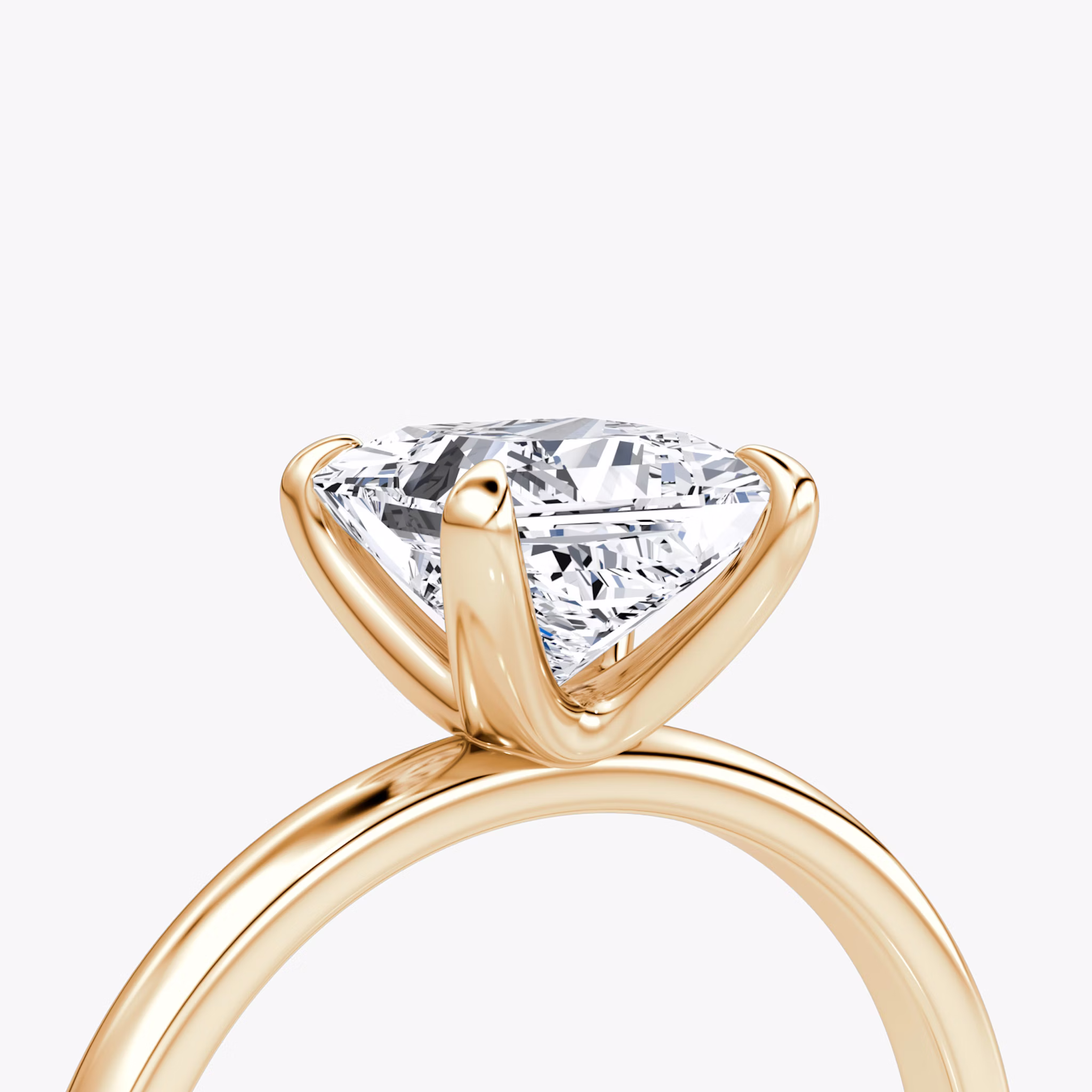 The Classic | Princess | 14k | Rose Gold | bandAccent: Plain | bandWidth: large | diamondOrientation: vertical | caratWeight: other