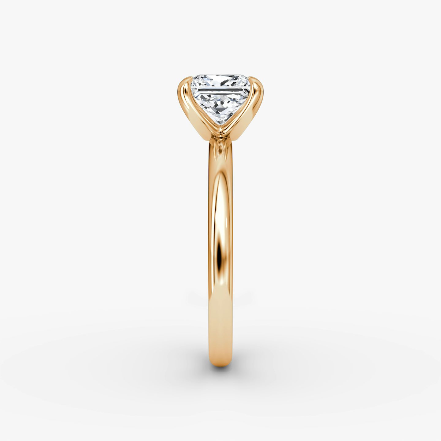 The Classic | Princess | 14k | Rose Gold | bandAccent: Plain | bandWidth: large | diamondOrientation: vertical | caratWeight: other