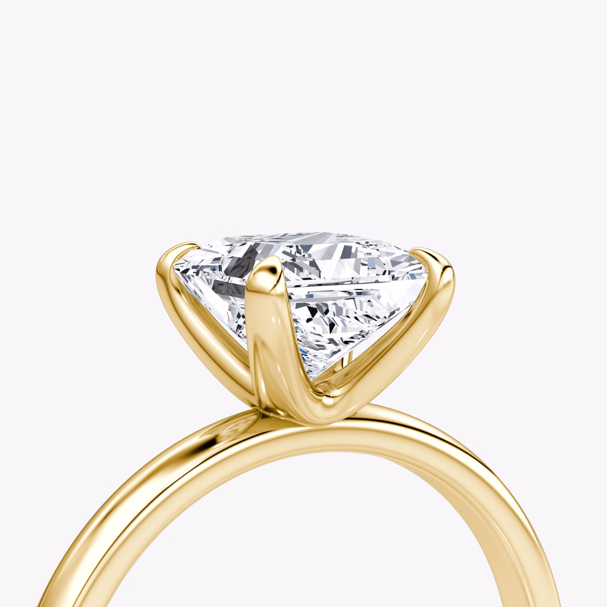 The Classic | Princess | 18k | Yellow Gold | bandAccent: Plain | bandWidth: large | diamondOrientation: vertical | caratWeight: other