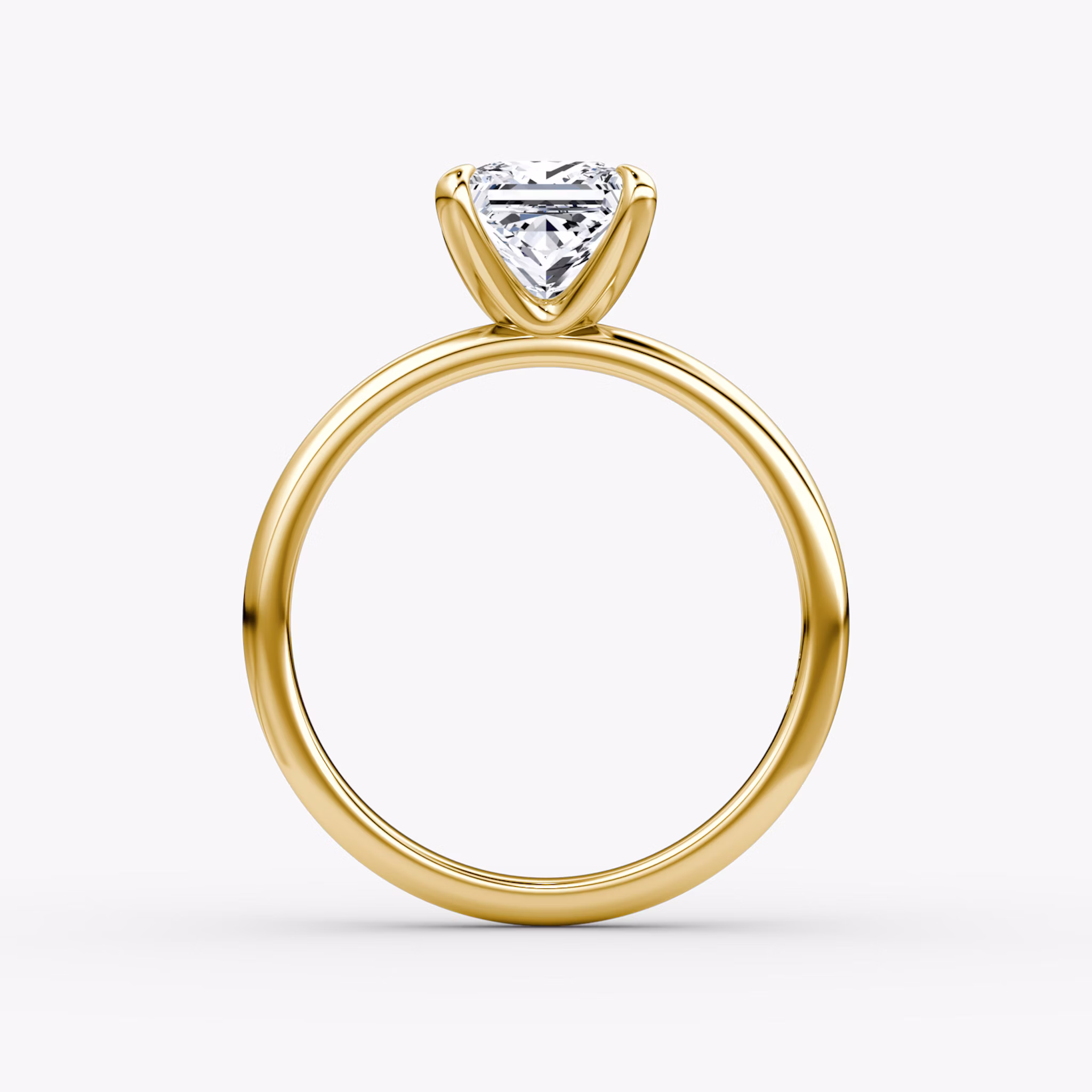 The Classic | Princess | 18k | Yellow Gold | bandAccent: Plain | bandWidth: large | diamondOrientation: vertical | caratWeight: other