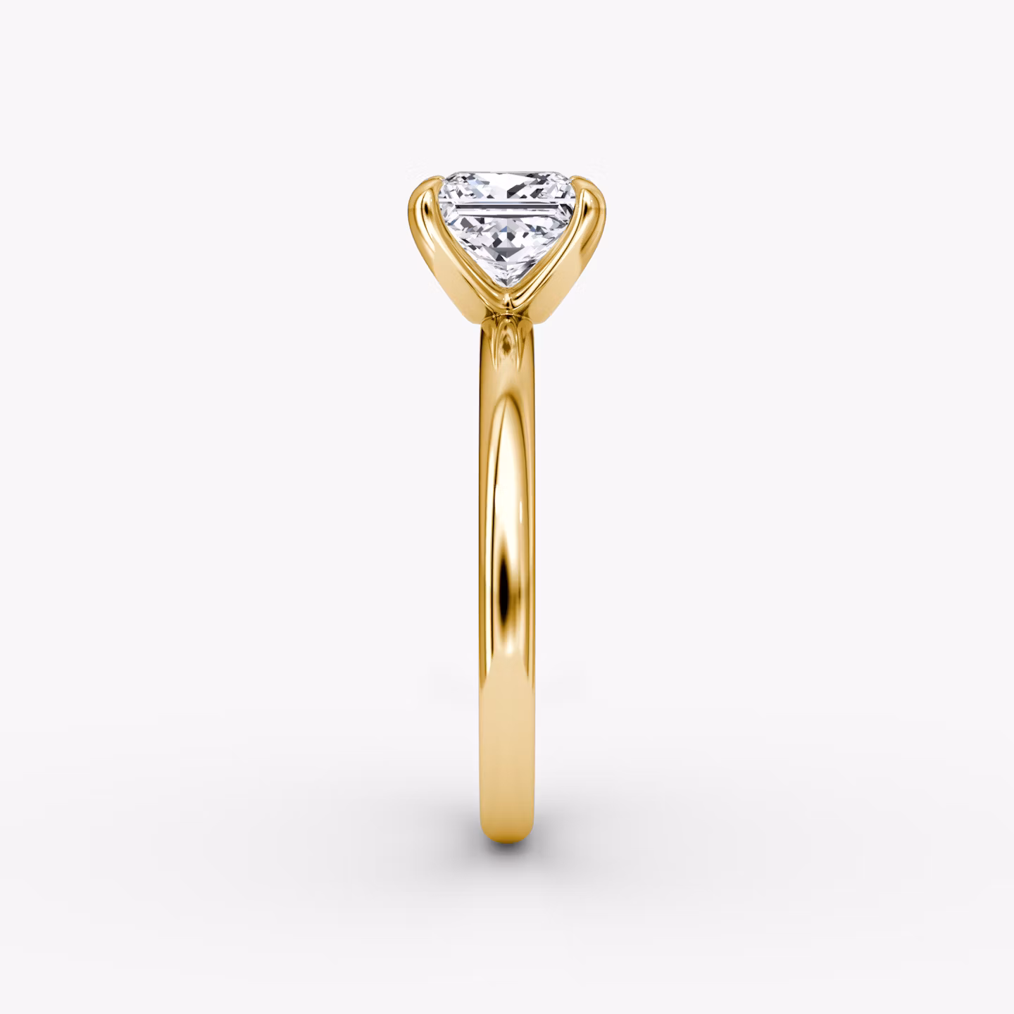 The Classic | Princess | 18k | Yellow Gold | bandAccent: Plain | bandWidth: large | diamondOrientation: vertical | caratWeight: other