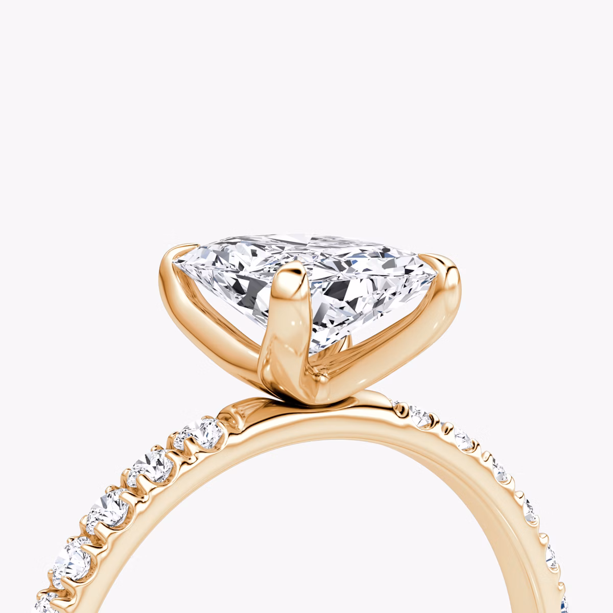 The Classic | Radiant | 14k | Rose Gold | bandAccent: Pavé | bandWidth: large | diamondOrientation: vertical | caratWeight: other