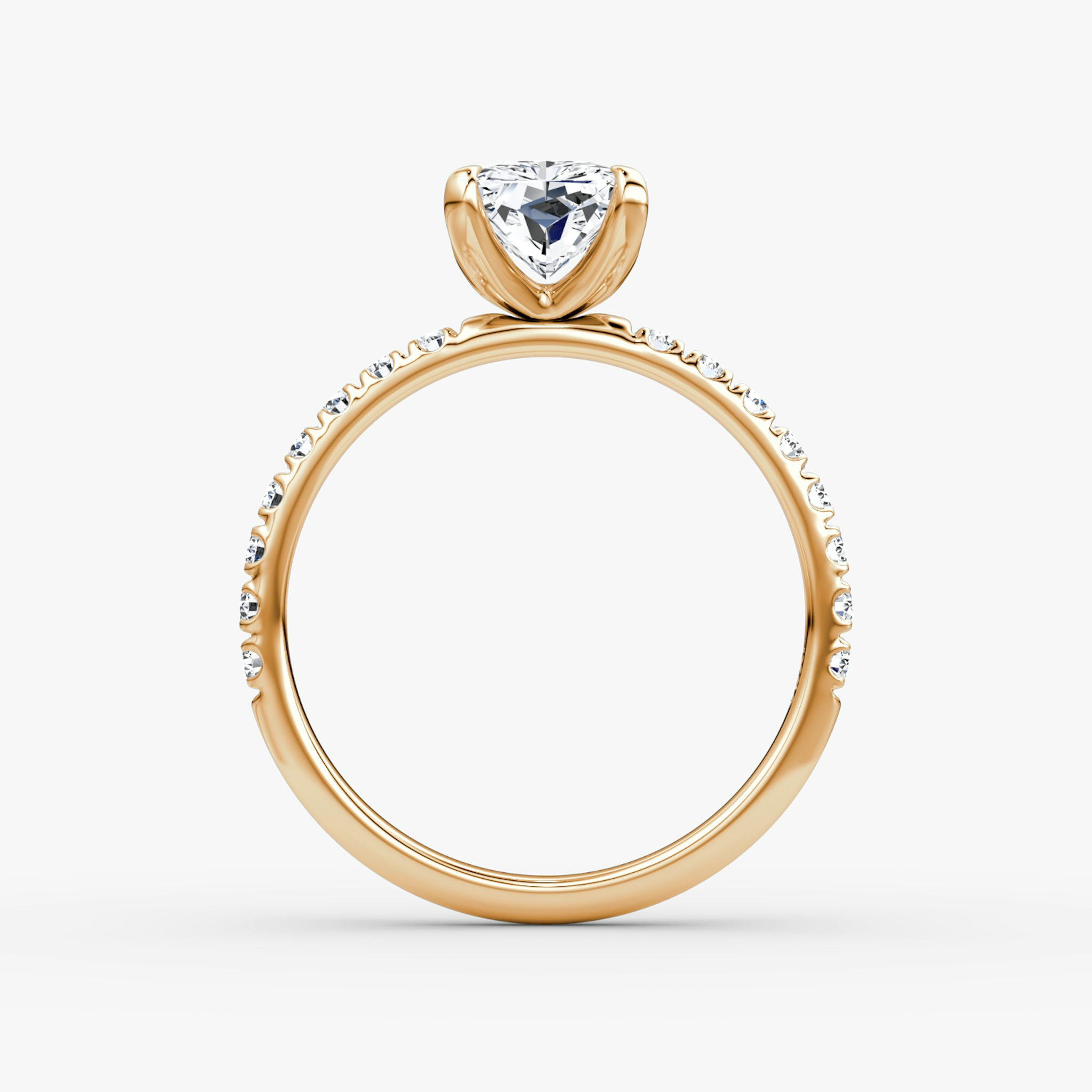 The Classic | Radiant | 14k | Rose Gold | bandAccent: Pavé | bandWidth: large | diamondOrientation: vertical | caratWeight: other