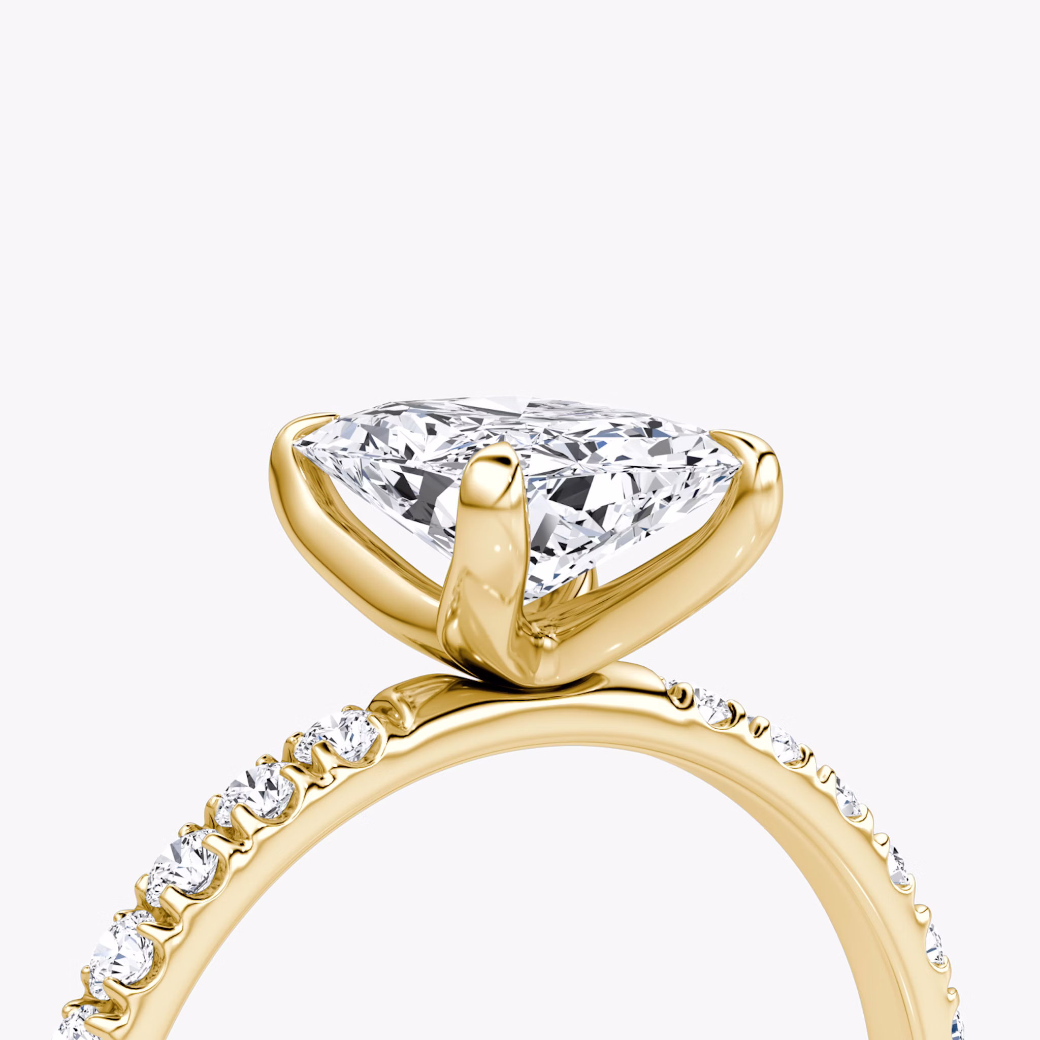 The Classic | Radiant | 18k | Yellow Gold | bandAccent: Pavé | bandWidth: large | diamondOrientation: vertical | caratWeight: other