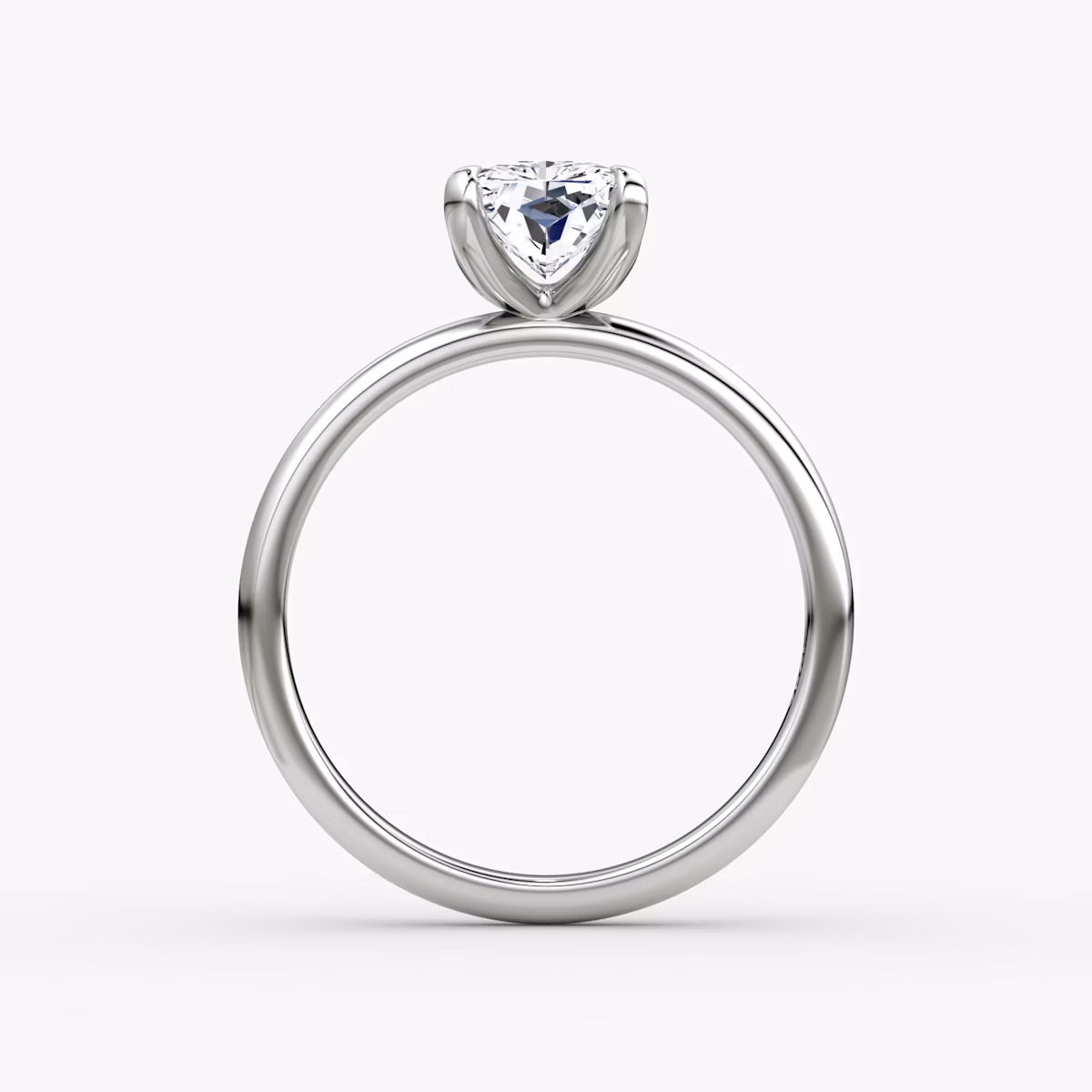 The Classic | Radiant | Platinum | bandAccent: Plain | bandWidth: large | diamondOrientation: vertical | caratWeight: other