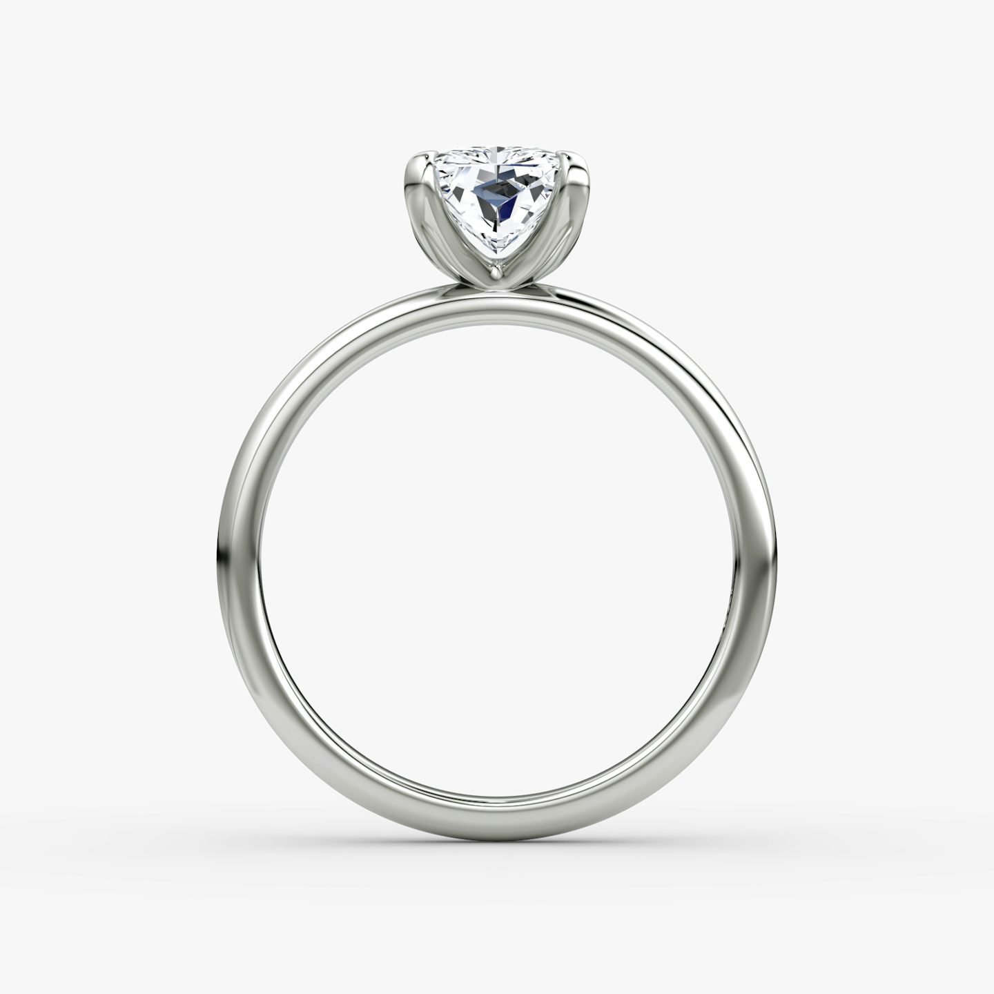 The Classic | Radiant | Platinum | bandAccent: Plain | bandWidth: large | diamondOrientation: vertical | caratWeight: other