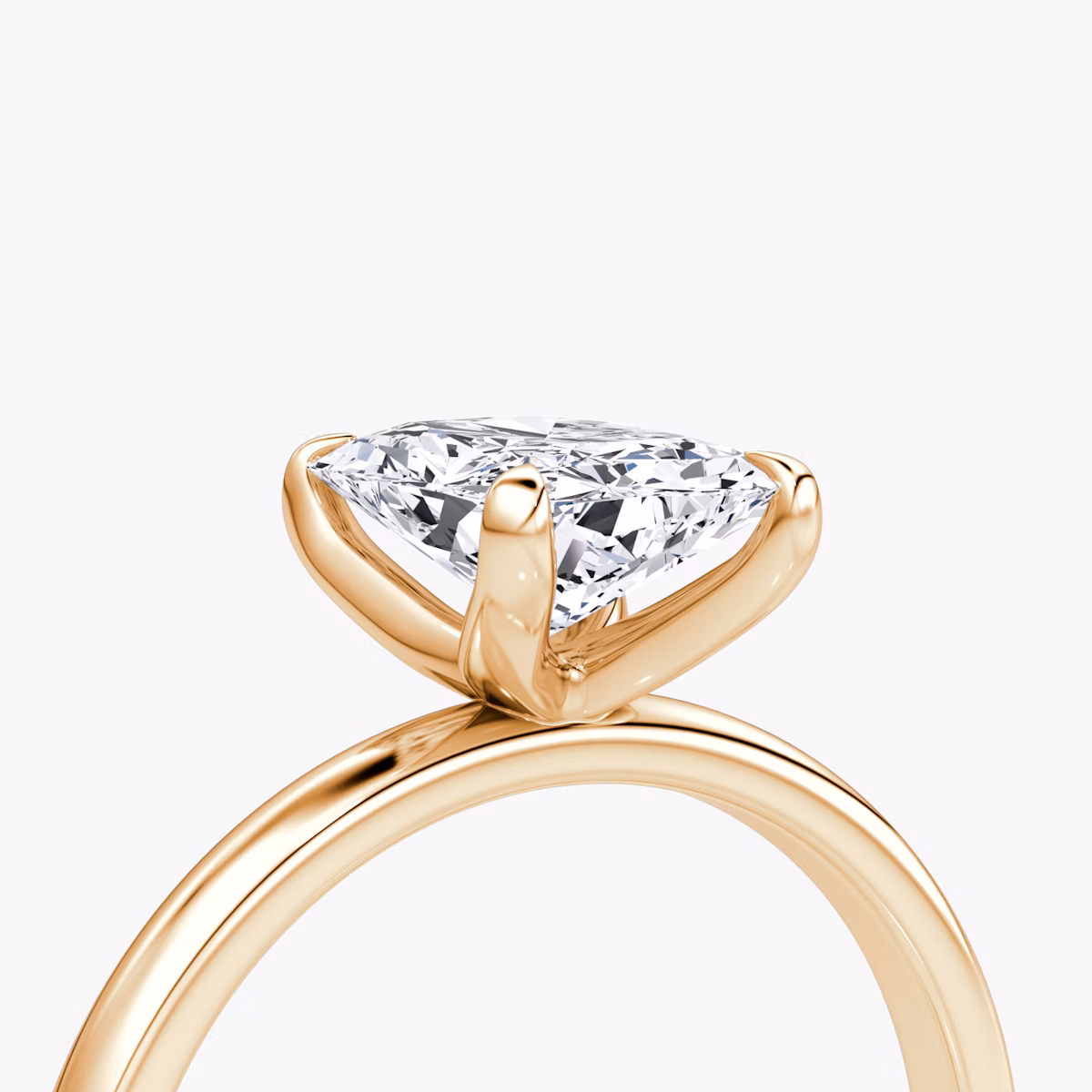 The Classic | Radiant | 14k | Rose Gold | bandAccent: Plain | bandWidth: large | diamondOrientation: vertical | caratWeight: other