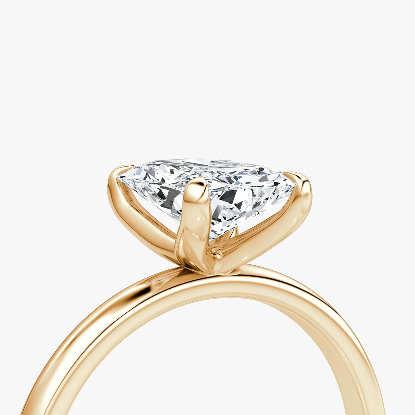 The Classic | Radiant | 14k | Rose Gold | bandAccent: Plain | bandWidth: large | diamondOrientation: vertical | caratWeight: other