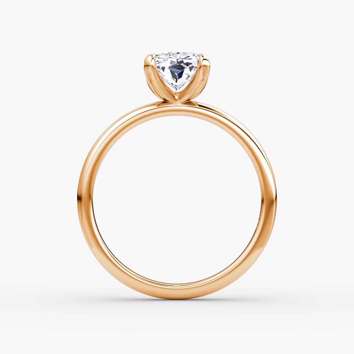 The Classic | Radiant | 14k | Rose Gold | bandAccent: Plain | bandWidth: large | diamondOrientation: vertical | caratWeight: other