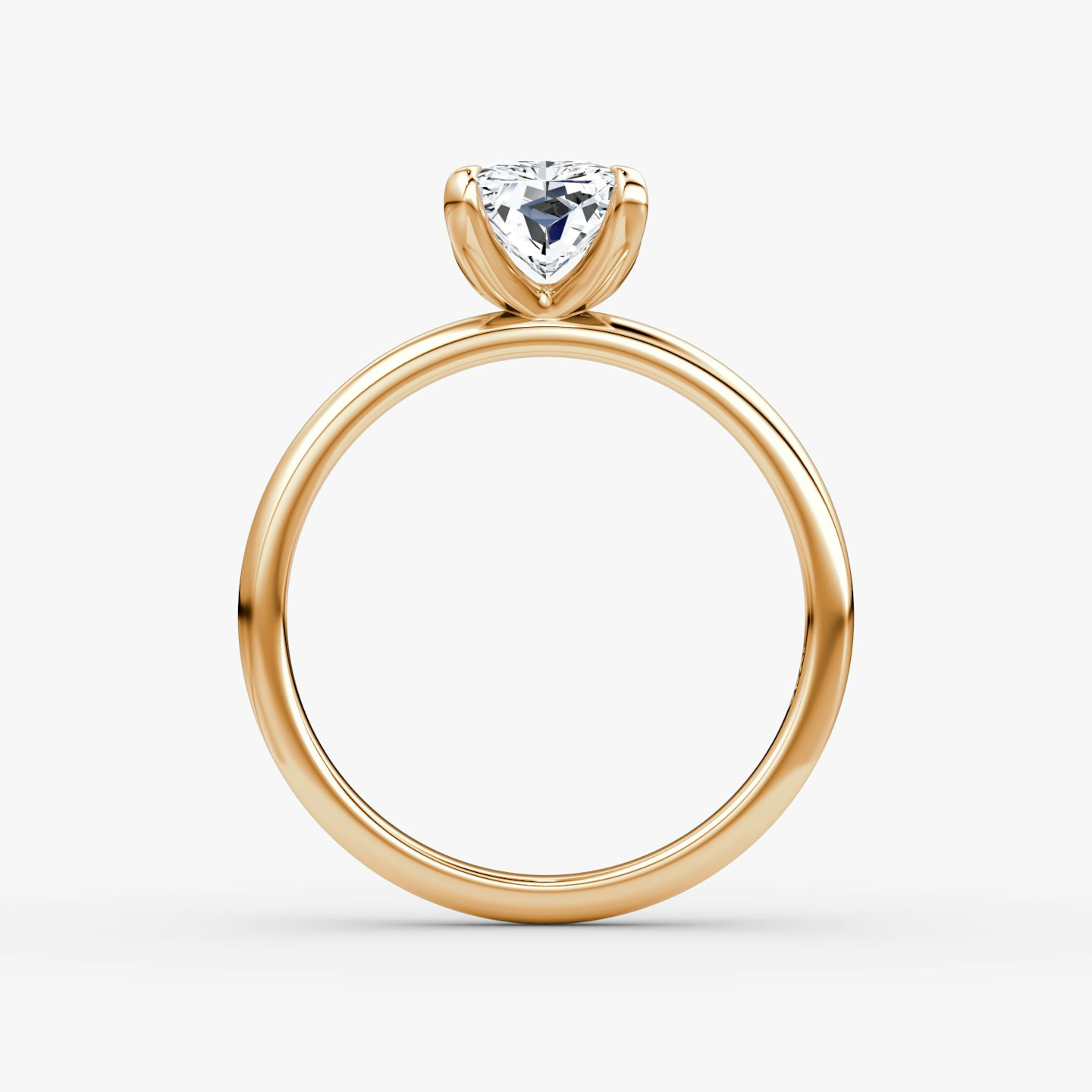 The Classic | Radiant | 14k | Rose Gold | bandAccent: Plain | bandWidth: large | diamondOrientation: vertical | caratWeight: other