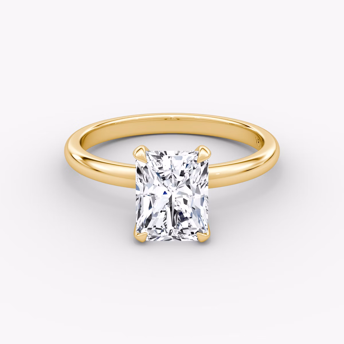 The Classic | Radiant | 18k | Yellow Gold | bandAccent: Plain | bandWidth: large | diamondOrientation: vertical | caratWeight: other