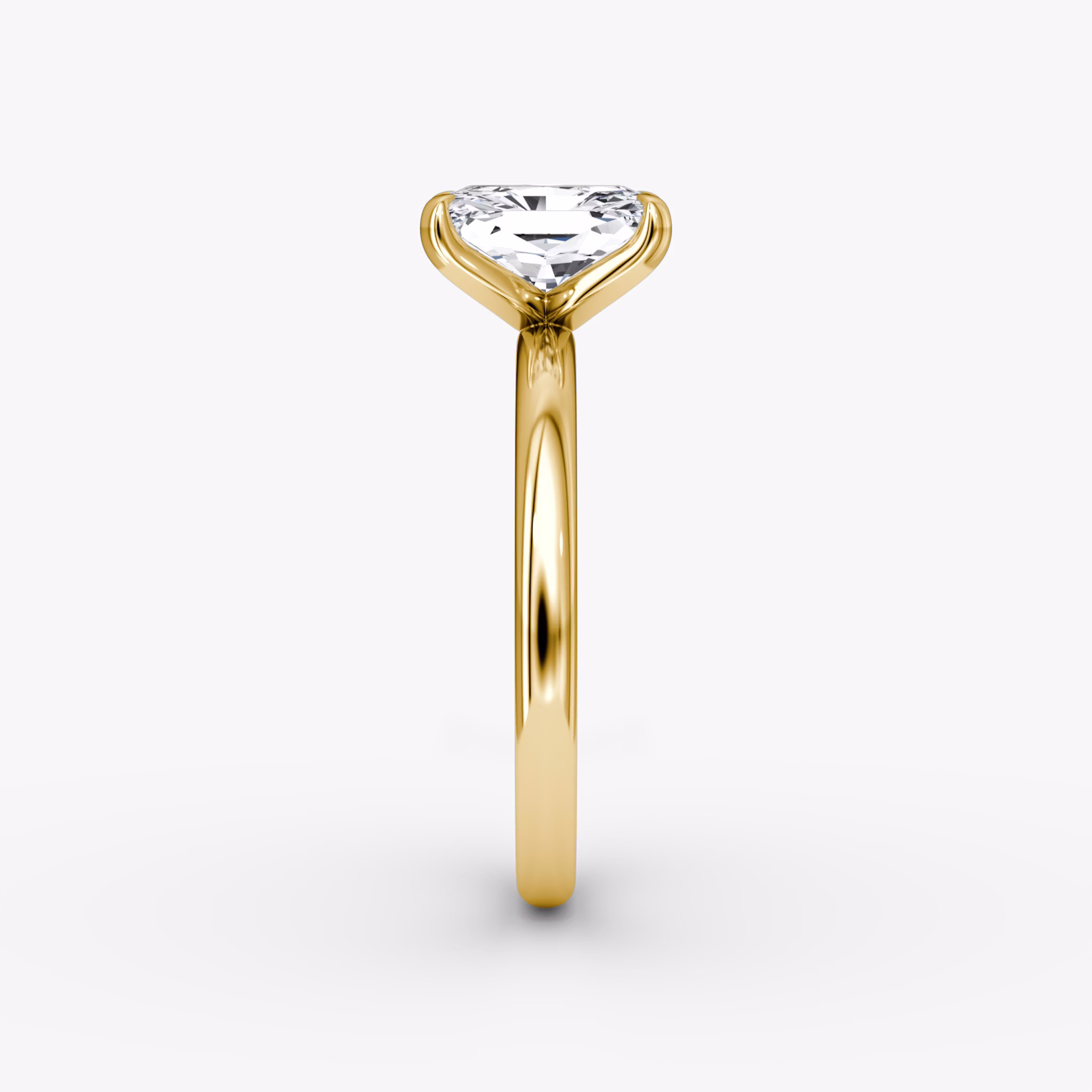 The Classic | Radiant | 18k | Yellow Gold | bandAccent: Plain | bandWidth: large | diamondOrientation: vertical | caratWeight: other