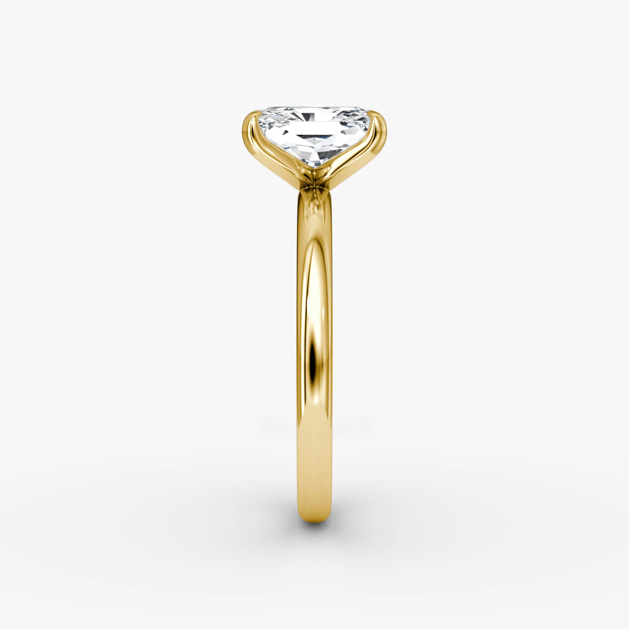The Classic | Radiant | 18k | Yellow Gold | bandAccent: Plain | bandWidth: large | diamondOrientation: vertical | caratWeight: other