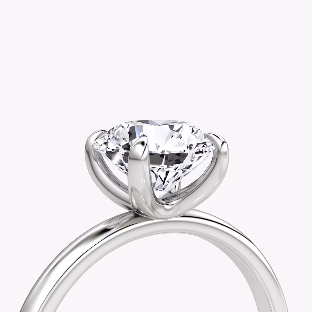 The Classic | Round Brilliant | Platinum | bandAccent: Plain | bandWidth: large | caratWeight: 1.5ct | diamondOrientation: vertical