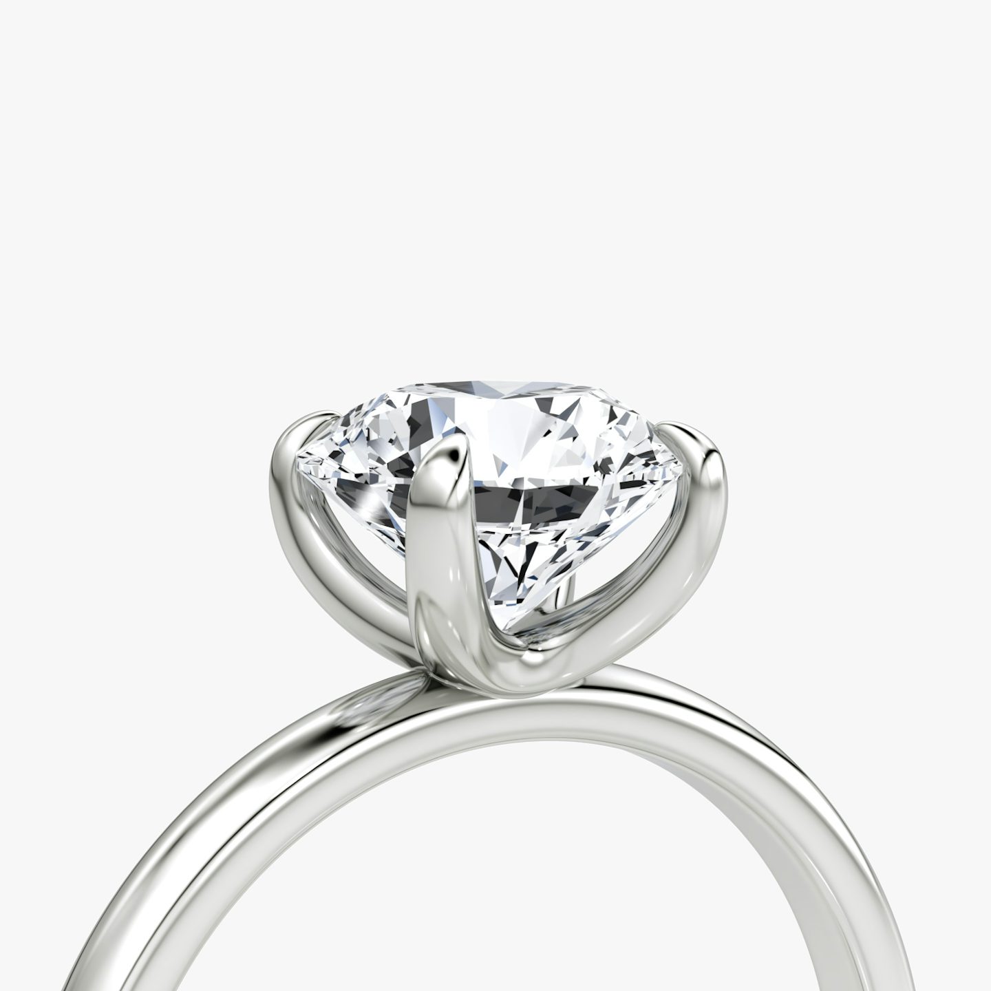Anillo de compromiso Classic | Brillante | 18k | Oro blanco | bandAccent: Simple | bandWidth: large | caratWeight: other | diamondOrientation: vertical
