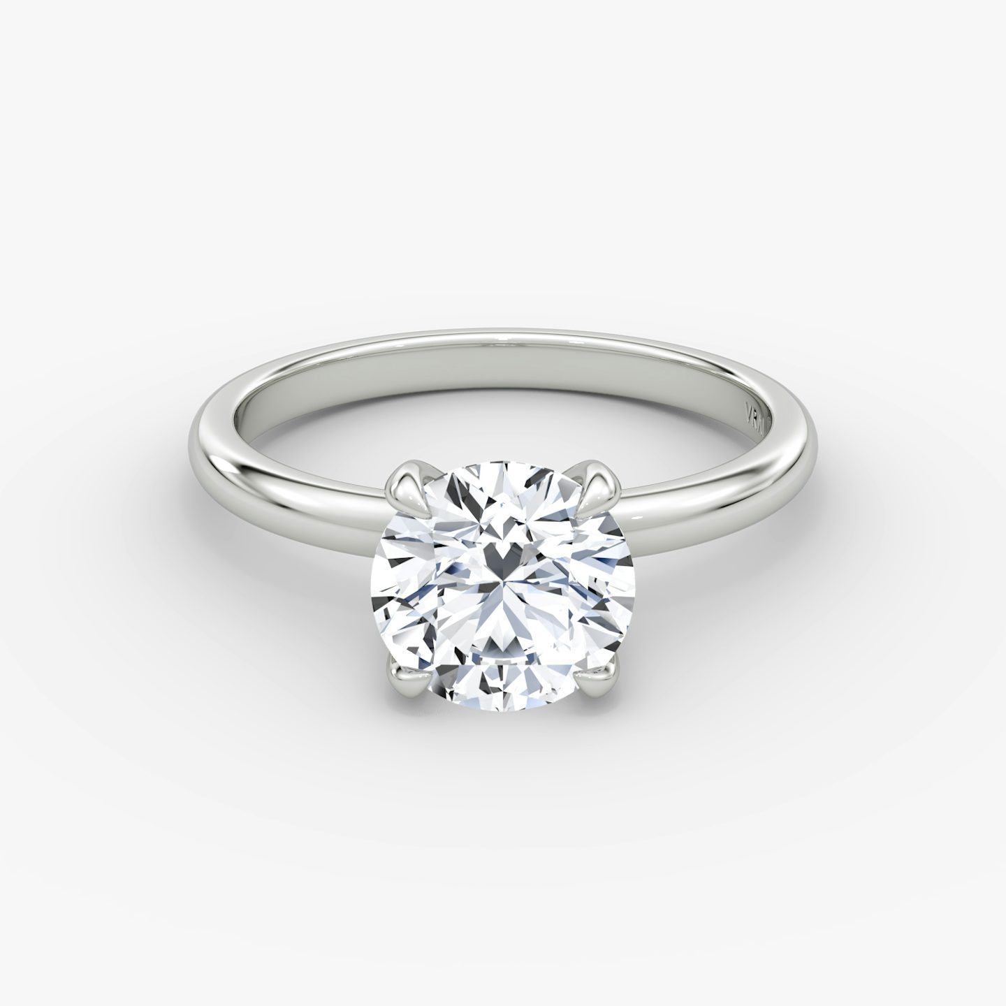 Anillo de compromiso Classic | Brillante | 18k | Oro blanco | bandAccent: Simple | bandWidth: large | caratWeight: other | diamondOrientation: vertical