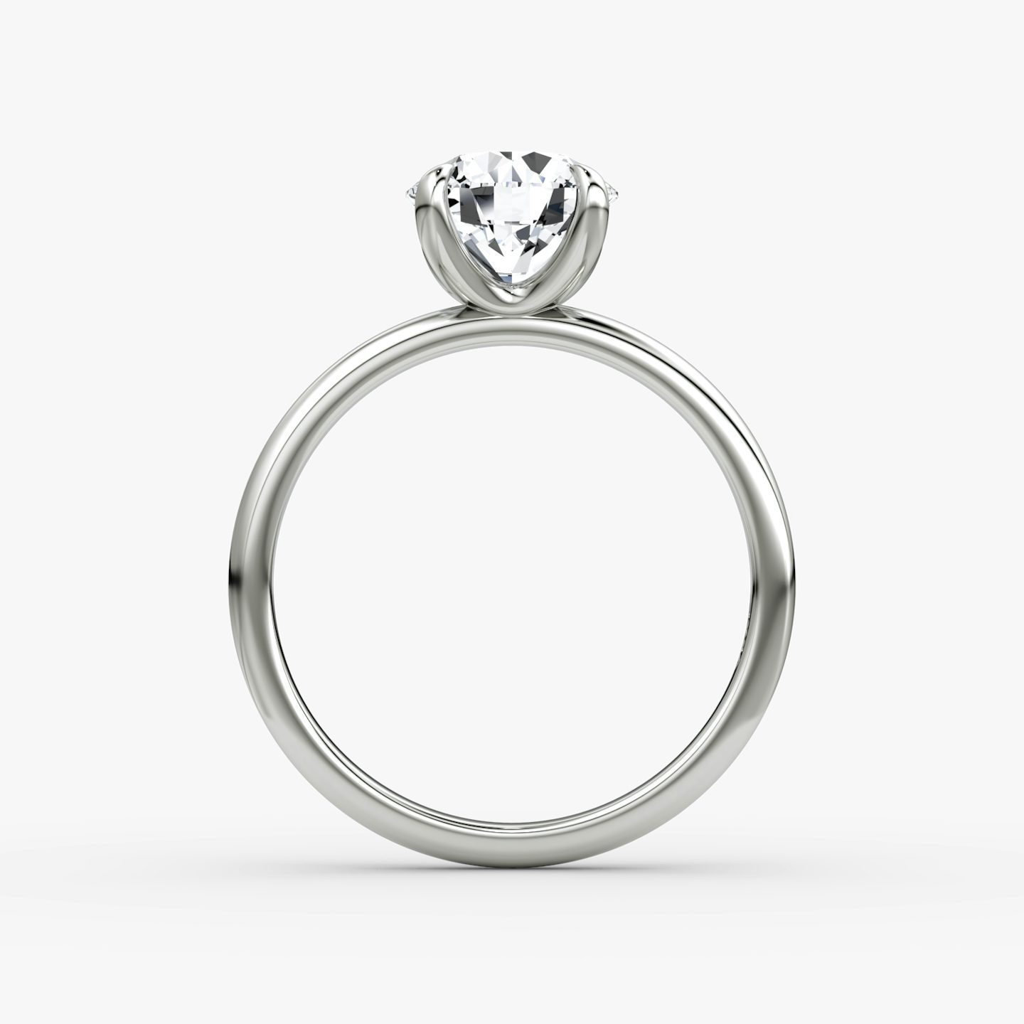 Anillo de compromiso Classic | Brillante | 18k | Oro blanco | bandAccent: Simple | bandWidth: large | caratWeight: other | diamondOrientation: vertical