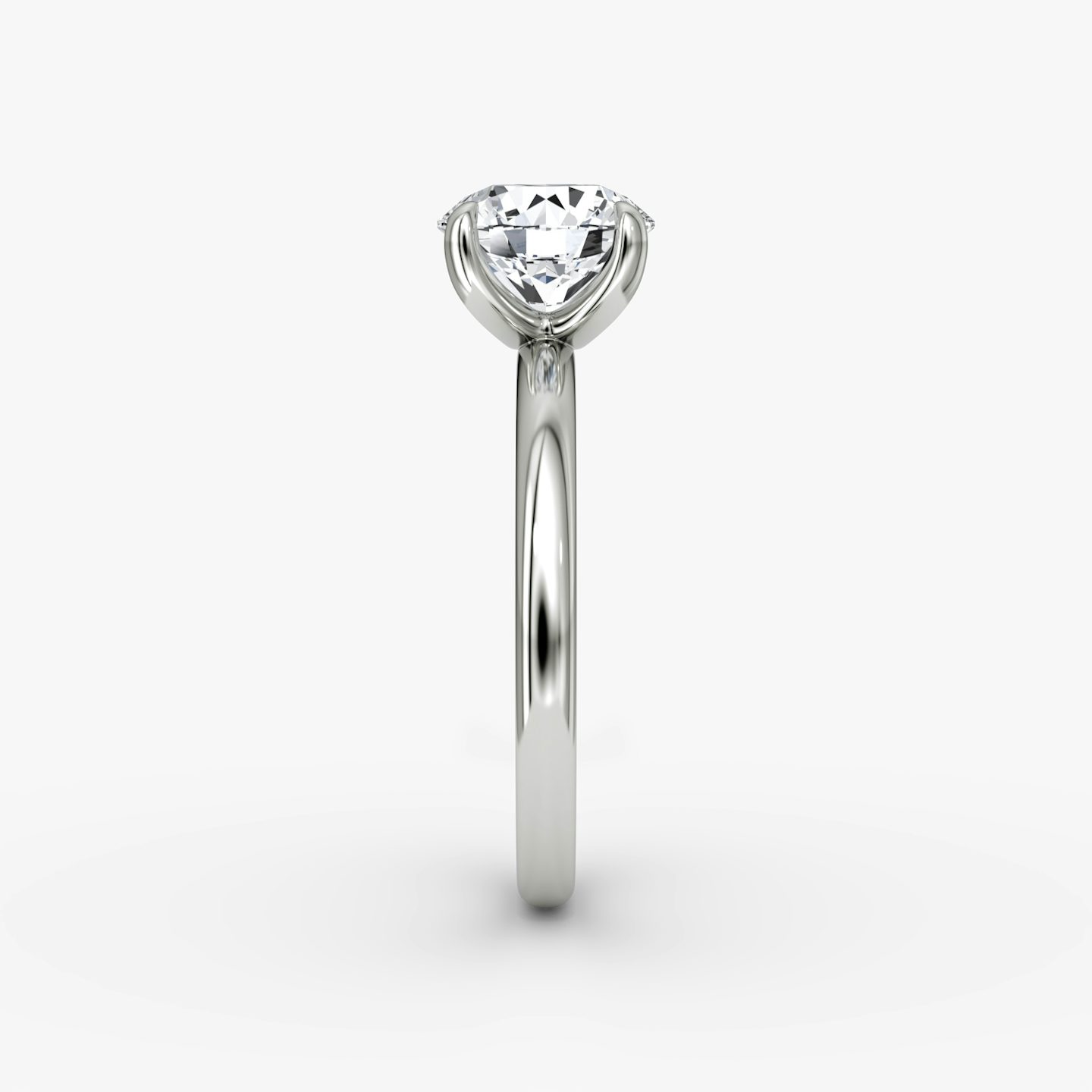 Anillo de compromiso Classic | Brillante | 18k | Oro blanco | bandAccent: Simple | bandWidth: large | caratWeight: other | diamondOrientation: vertical