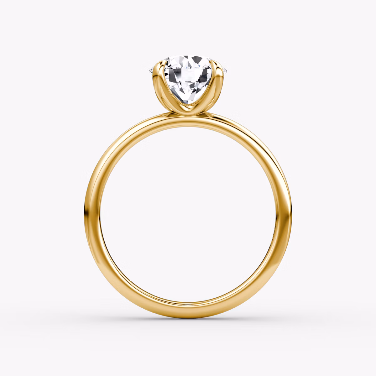 The Classic | Round Brilliant | 18k | Yellow Gold | bandAccent: Plain | bandWidth: large | caratWeight: 1.5ct | diamondOrientation: vertical