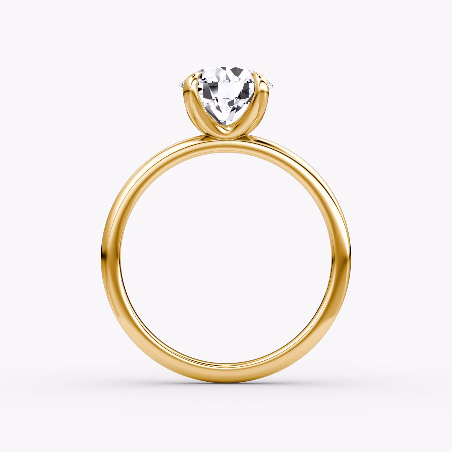 The Classic | Round Brilliant | 18k | Yellow Gold | bandAccent: Plain | bandWidth: large | caratWeight: 1.5ct | diamondOrientation: vertical