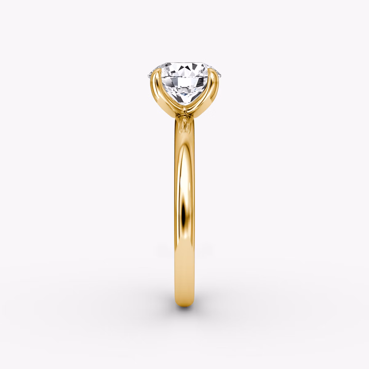 The Classic | Round Brilliant | 18k | Yellow Gold | bandAccent: Plain | bandWidth: large | caratWeight: 1.5ct | diamondOrientation: vertical