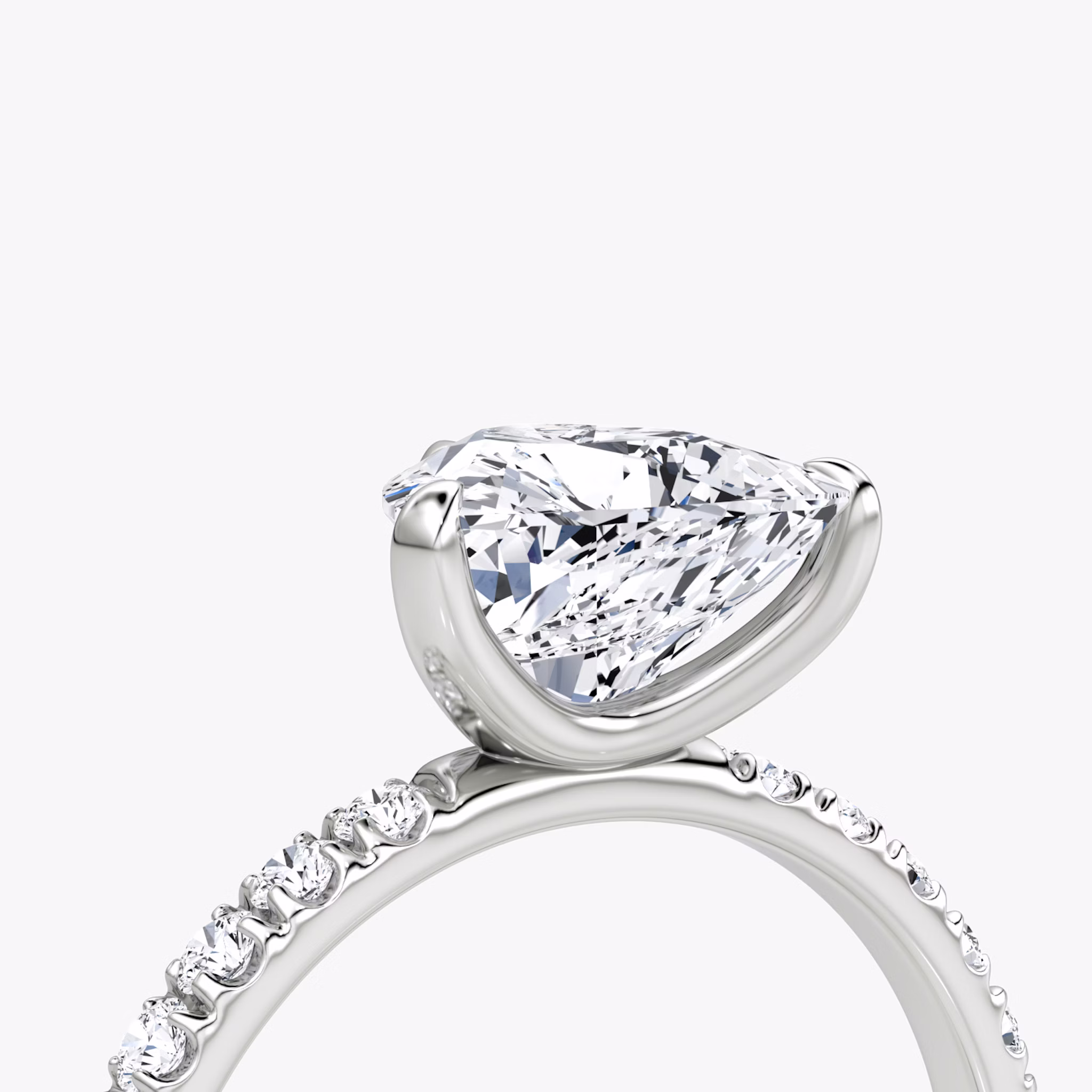 The Classic | Trillion | Platinum | bandAccent: Pavé | bandWidth: large | diamondOrientation: vertical | caratWeight: other