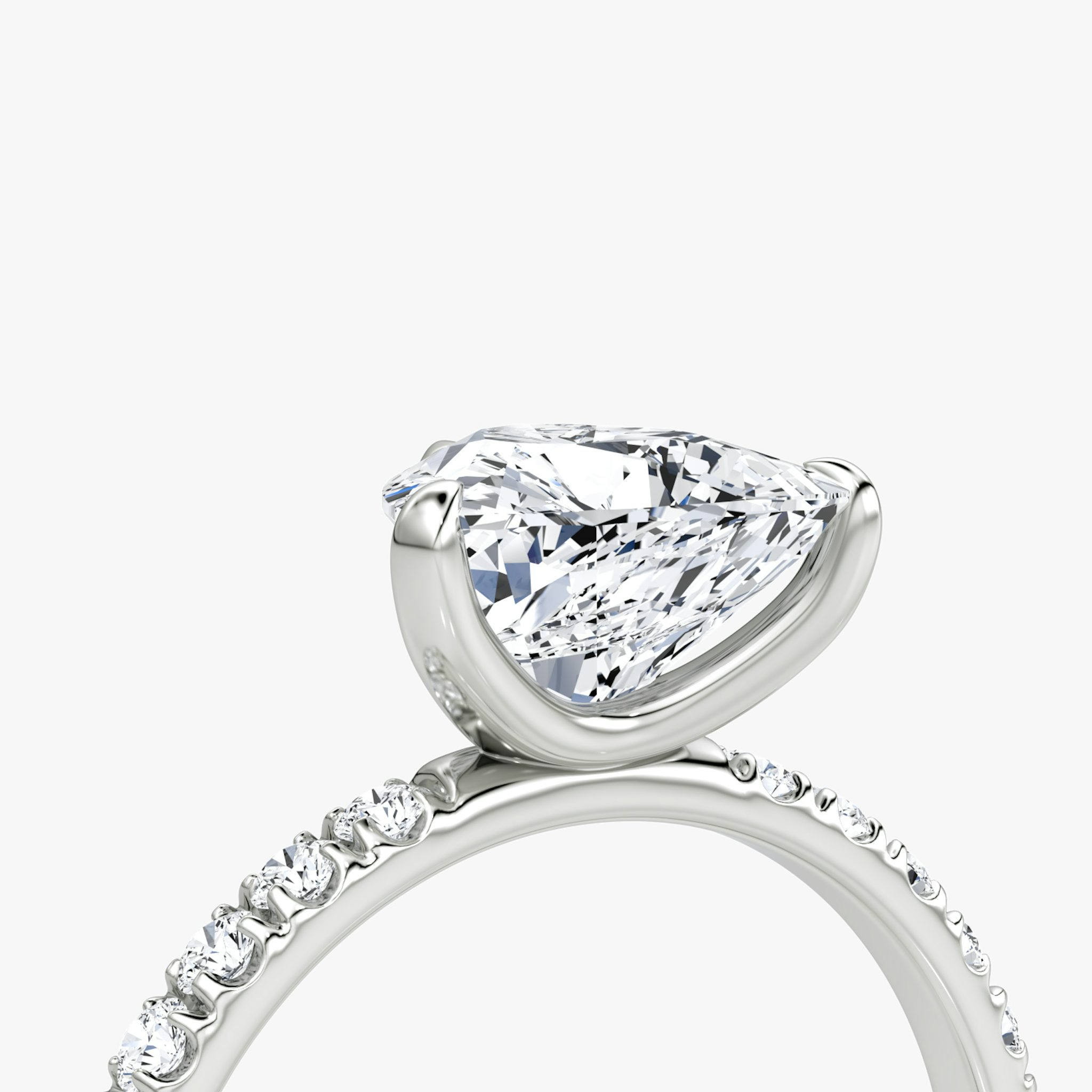The Classic | Trillion | Platinum | bandAccent: Pavé | bandWidth: large | diamondOrientation: vertical | caratWeight: other
