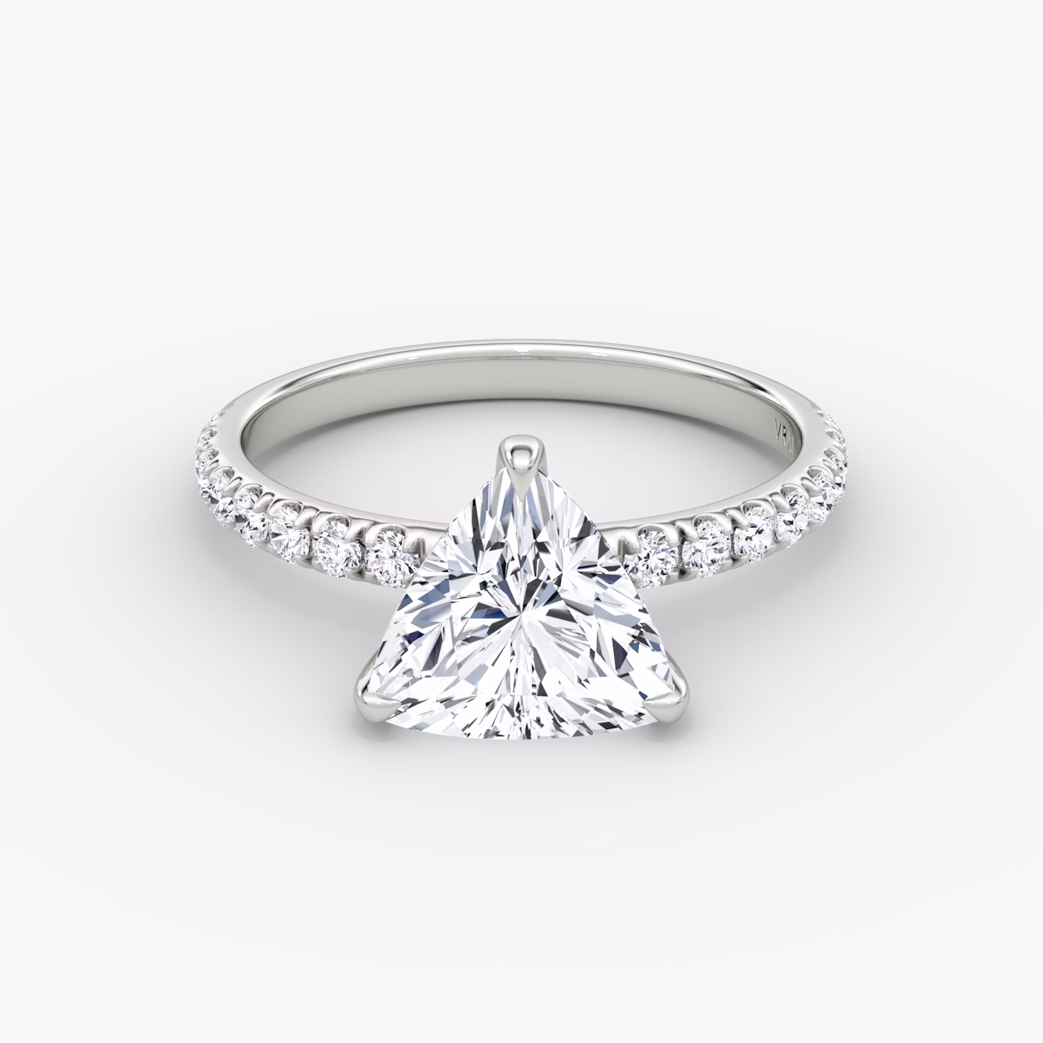 The Classic | Trillion | Platinum | bandAccent: Pavé | bandWidth: large | diamondOrientation: vertical | caratWeight: other