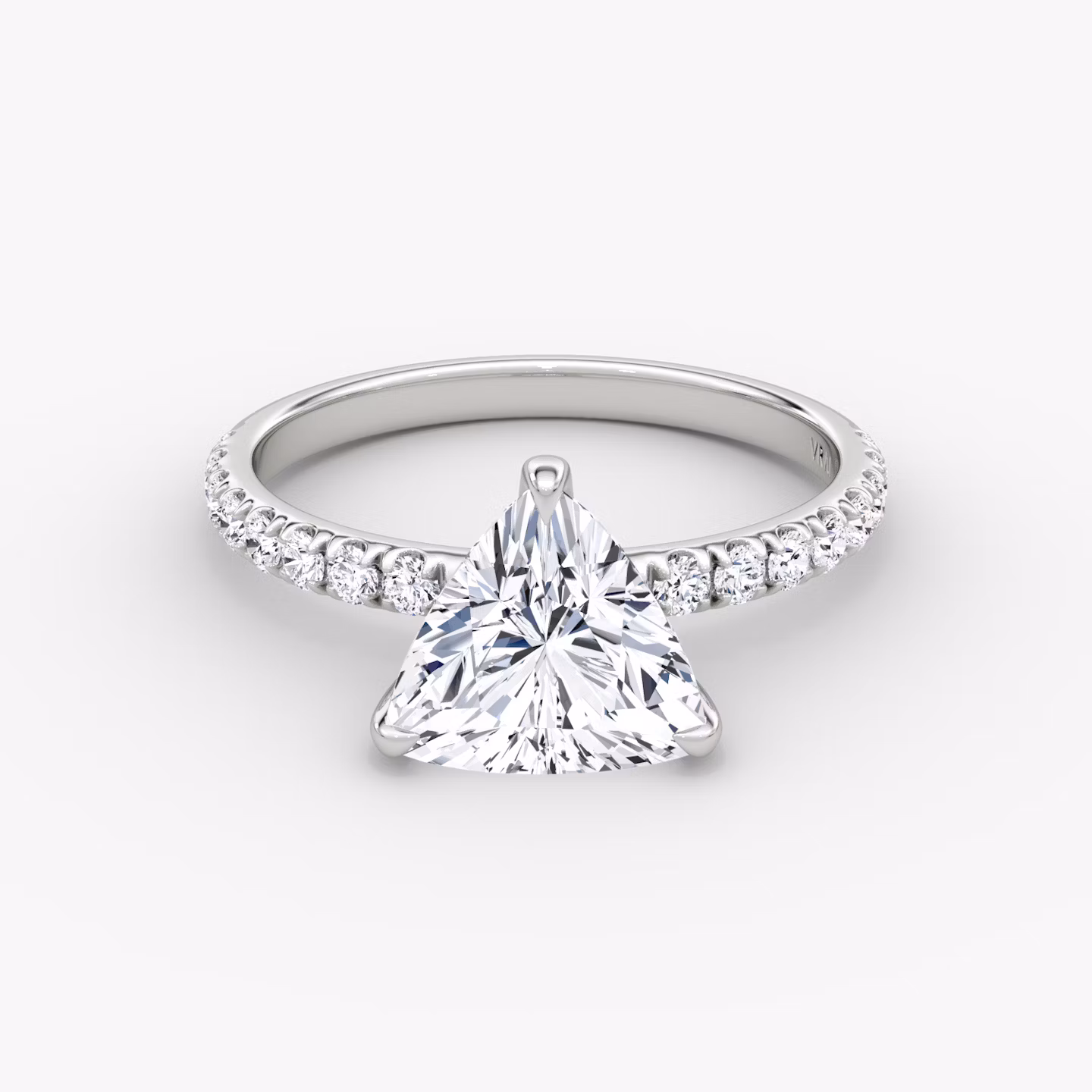 The Classic | Trillion | Platinum | bandAccent: Pavé | bandWidth: large | diamondOrientation: vertical | caratWeight: other