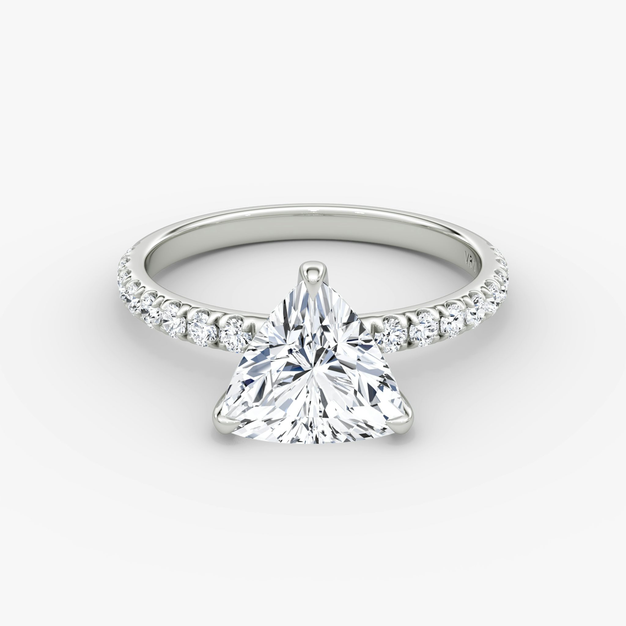 The Classic | Trillion | Platinum | bandAccent: Pavé | bandWidth: large | diamondOrientation: vertical | caratWeight: other
