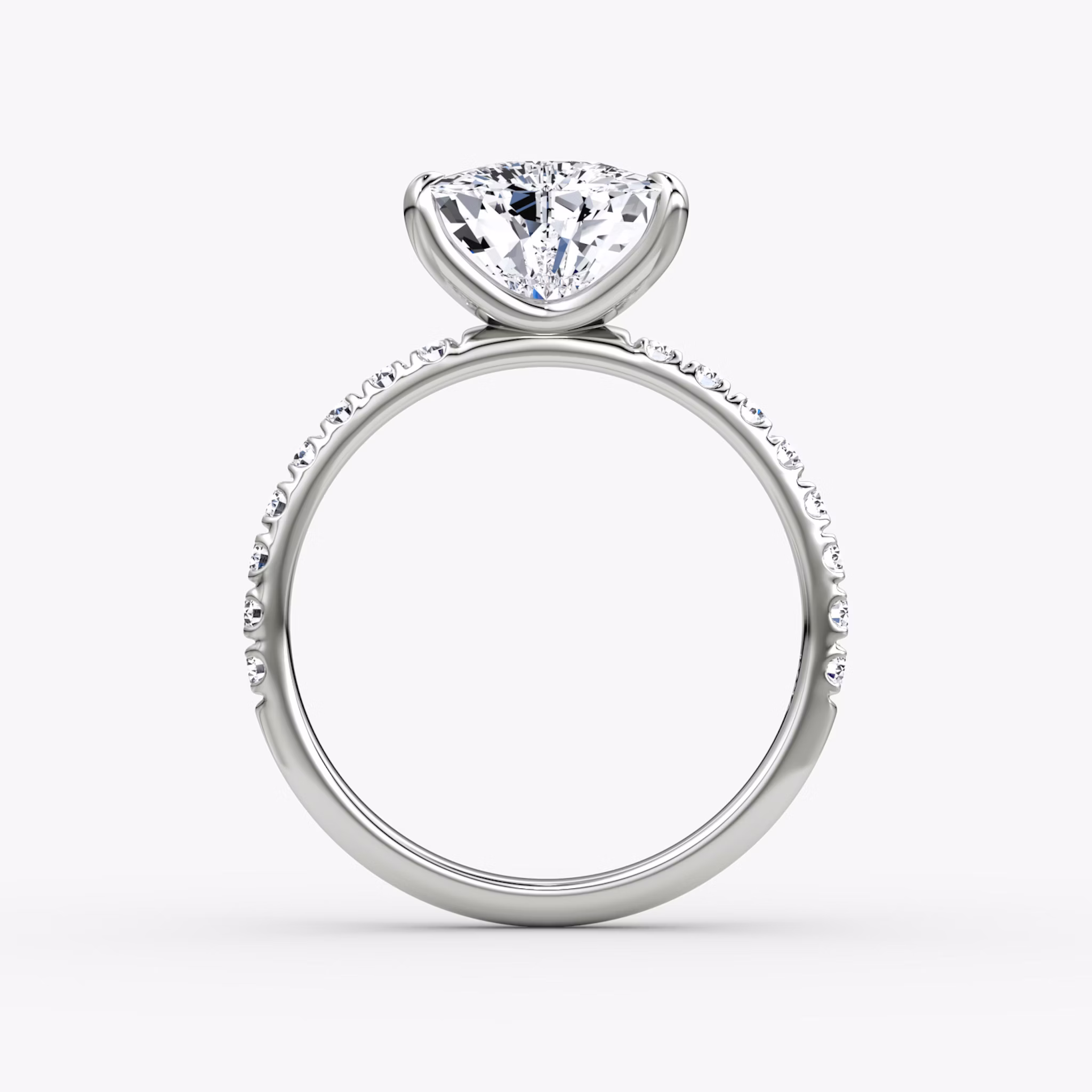 The Classic | Trillion | Platinum | bandAccent: Pavé | bandWidth: large | diamondOrientation: vertical | caratWeight: other