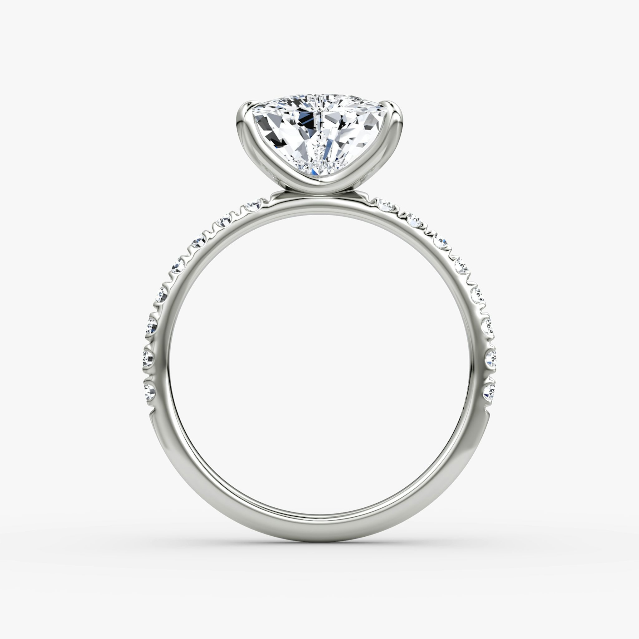 The Classic | Trillion | Platinum | bandAccent: Pavé | bandWidth: large | diamondOrientation: vertical | caratWeight: other