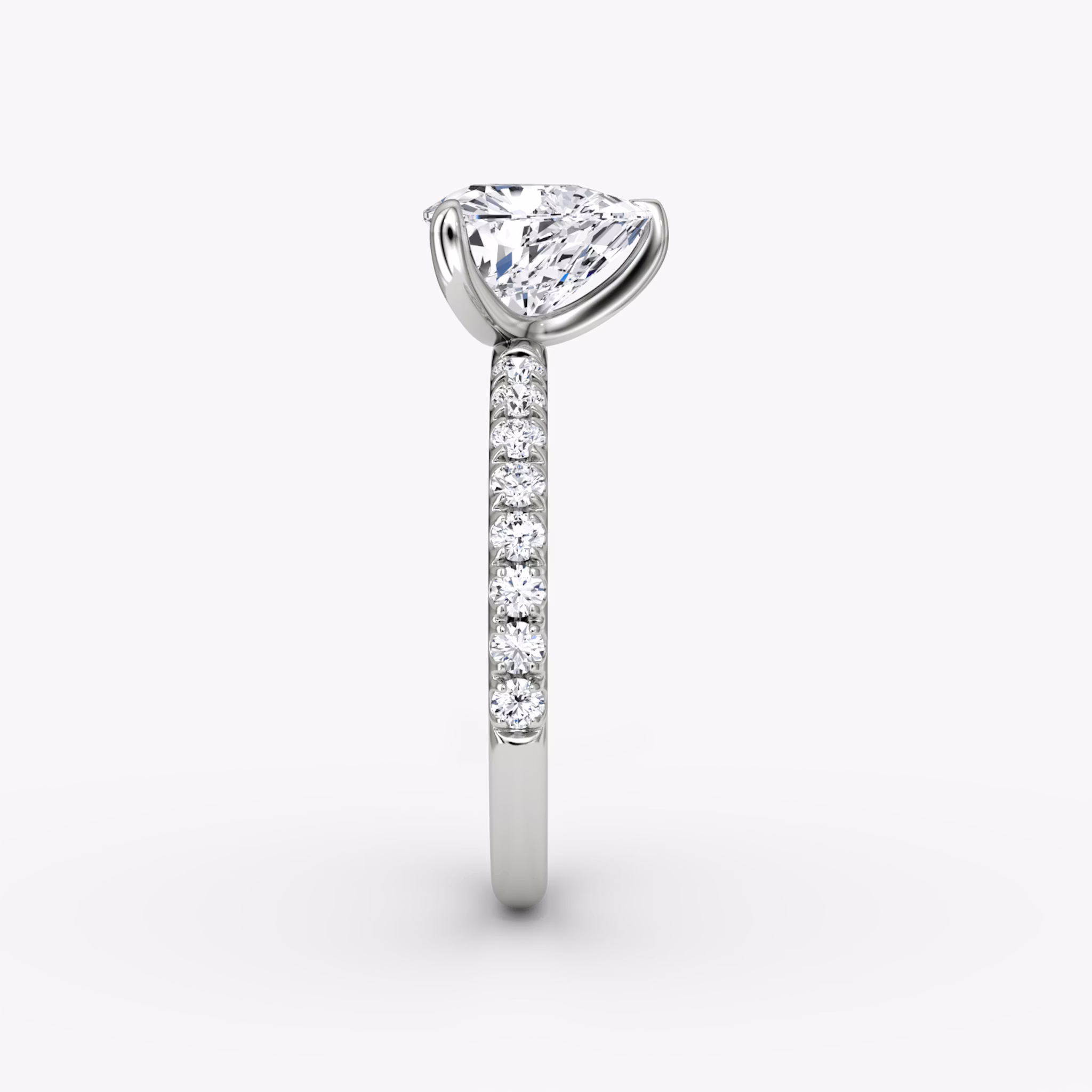 The Classic | Trillion | Platinum | bandAccent: Pavé | bandWidth: large | diamondOrientation: vertical | caratWeight: other