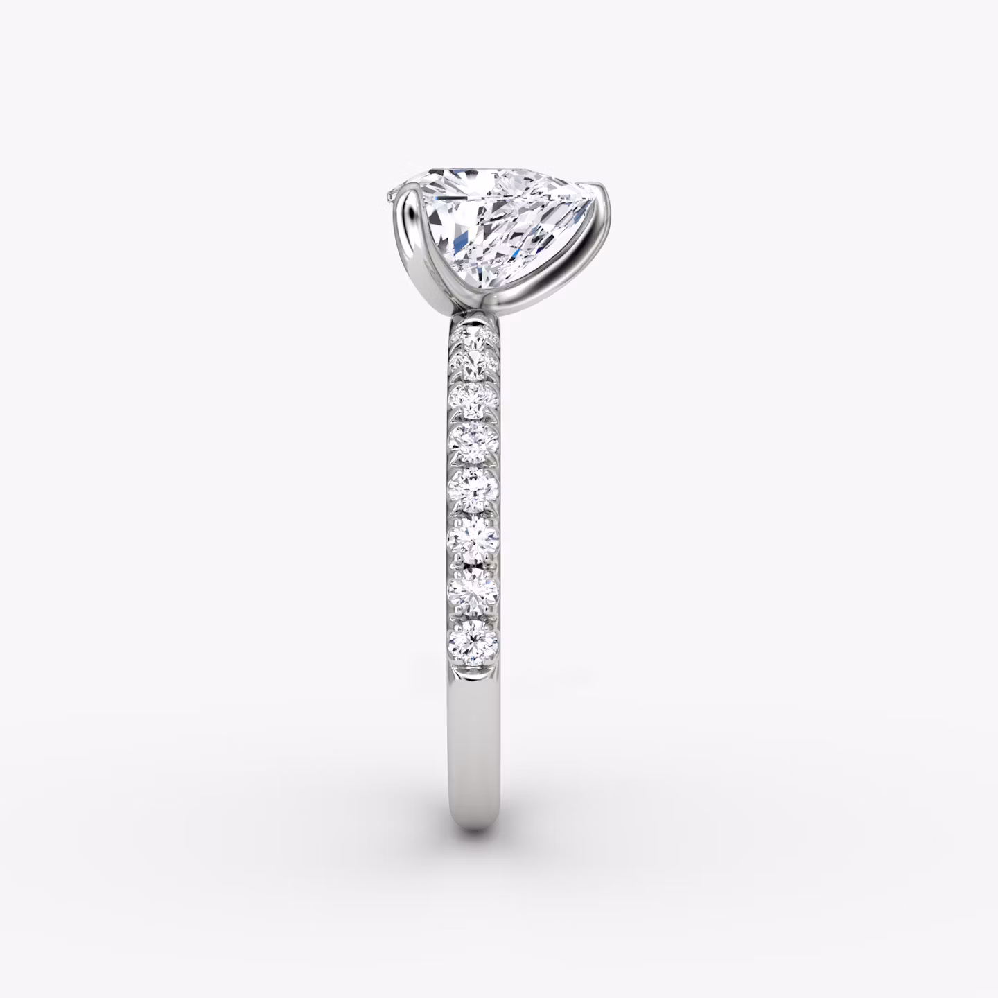 The Classic | Trillion | Platinum | bandAccent: Pavé | bandWidth: large | diamondOrientation: vertical | caratWeight: other