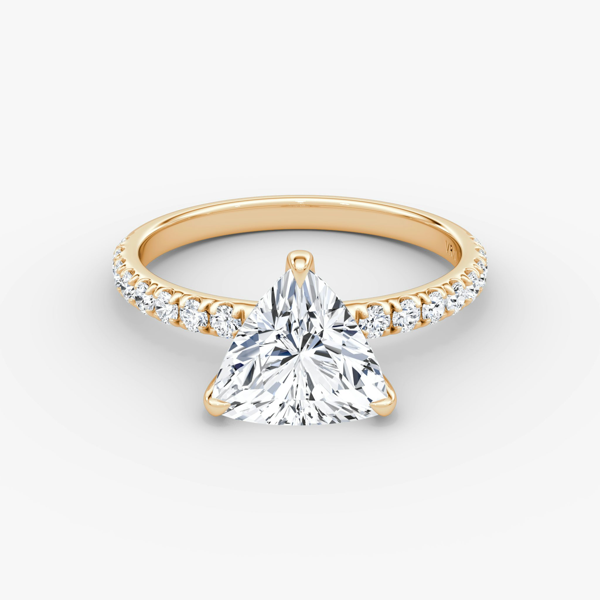 Classic | Trillant | 14k | Roségold | bandAccent: Mit Pavé-Besatz | bandWidth: large | diamondOrientation: vertical | caratWeight: other