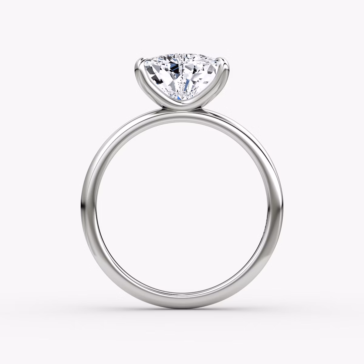 The Classic | Trillion | 18k | White Gold | bandAccent: Plain | bandWidth: large | diamondOrientation: vertical | caratWeight: other