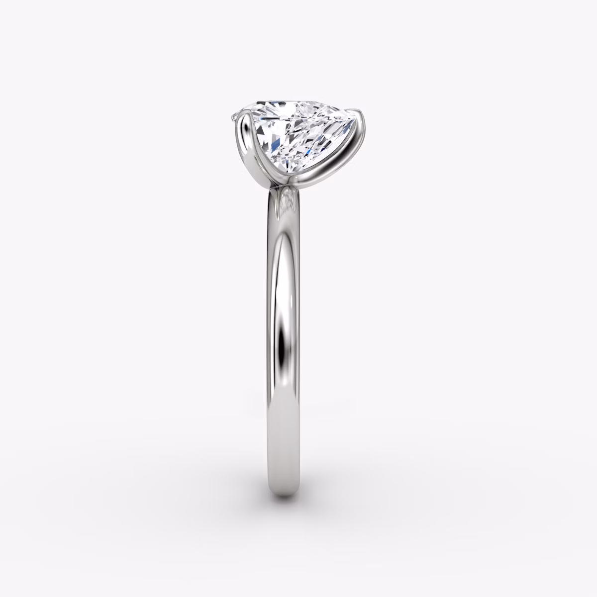 The Classic | Trillion | 18k | White Gold | bandAccent: Plain | bandWidth: large | diamondOrientation: vertical | caratWeight: other