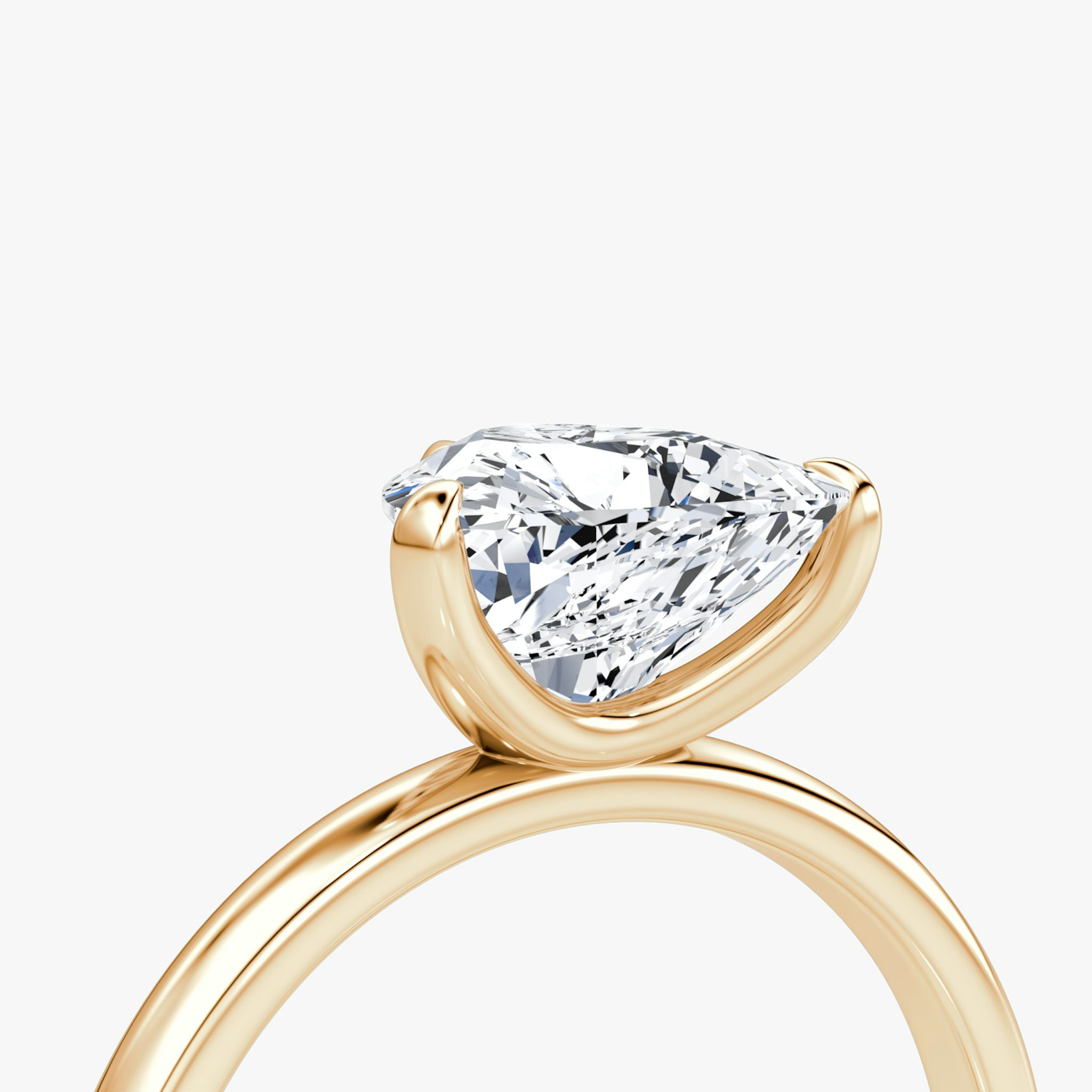 The Classic | Trillion | 14k | Rose Gold | bandAccent: Plain | bandWidth: large | diamondOrientation: vertical | caratWeight: other