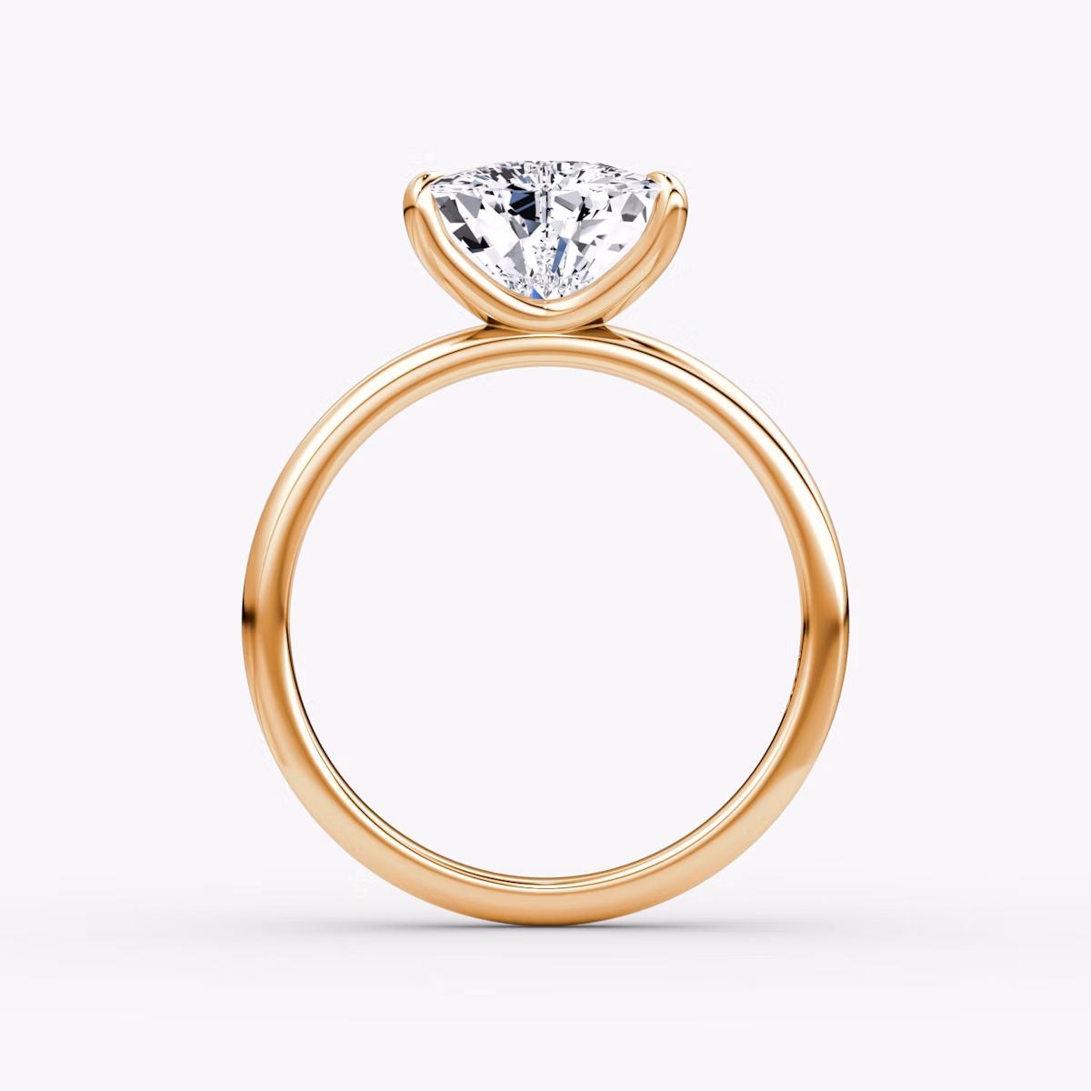 The Classic | Trillion | 14k | Rose Gold | bandAccent: Plain | bandWidth: large | diamondOrientation: vertical | caratWeight: other
