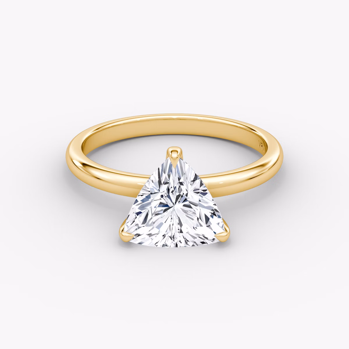 The Classic | Trillion | 18k | Yellow Gold | bandAccent: Plain | bandWidth: large | diamondOrientation: vertical | caratWeight: other